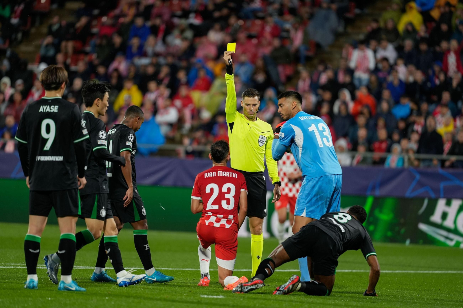 El Girona-Feyenoord de la Champions League, en fotos
