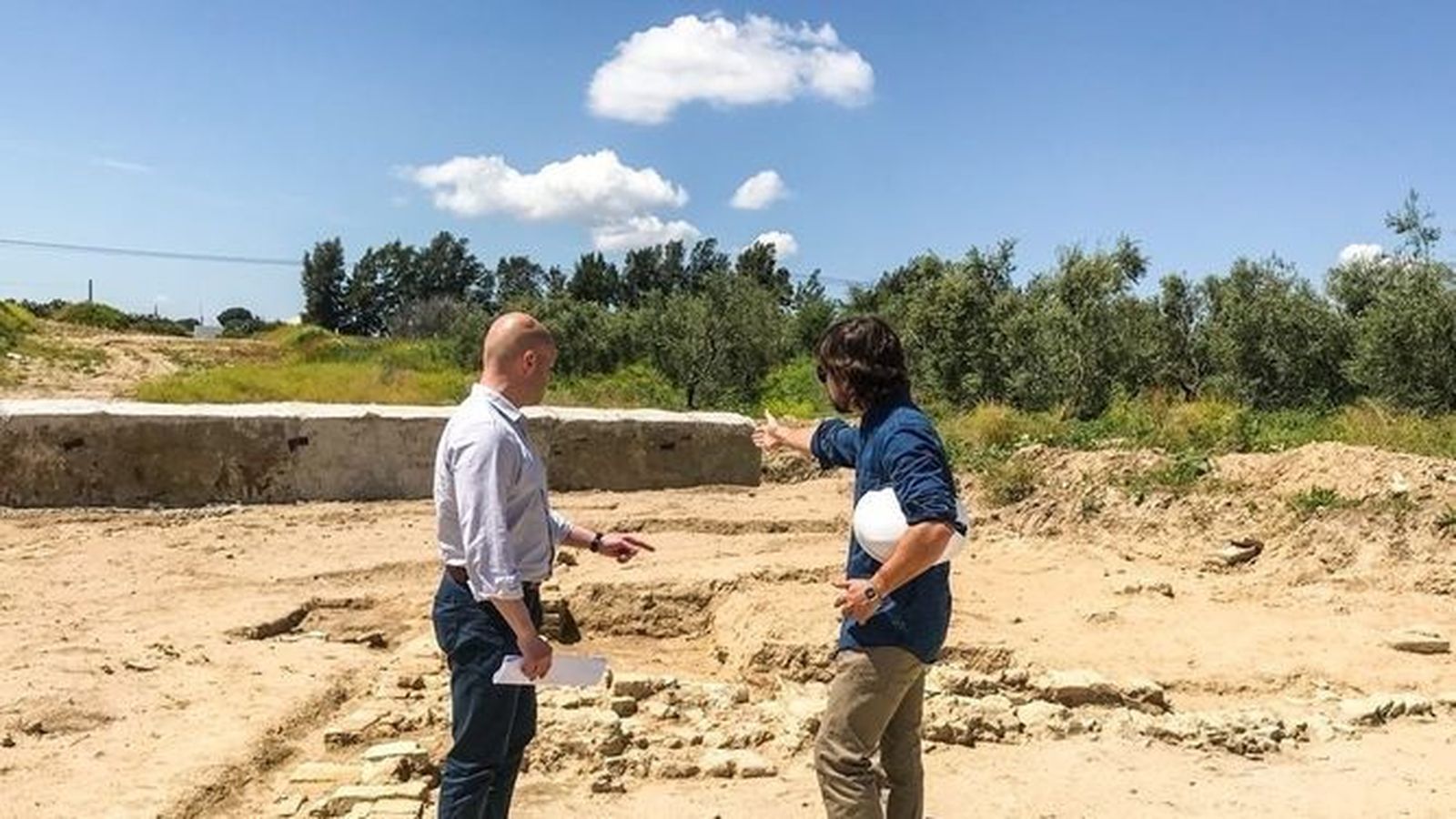 Restos almohades hallados en Coria del Río.
