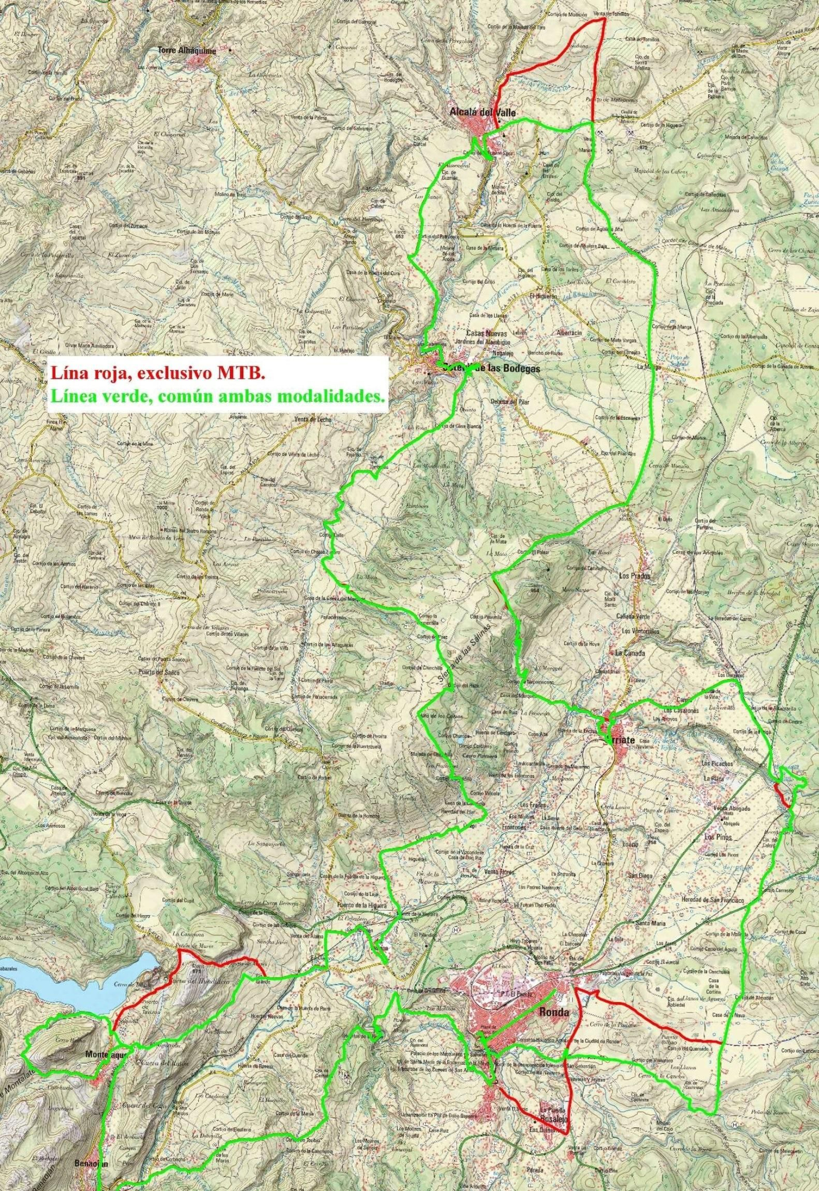 Mapa del recorrido de los 101 kilómetros de la Legión en Ronda 2024. Mapa del recorrido de los 101 kilómetros de la Legión en Ronda 2024.