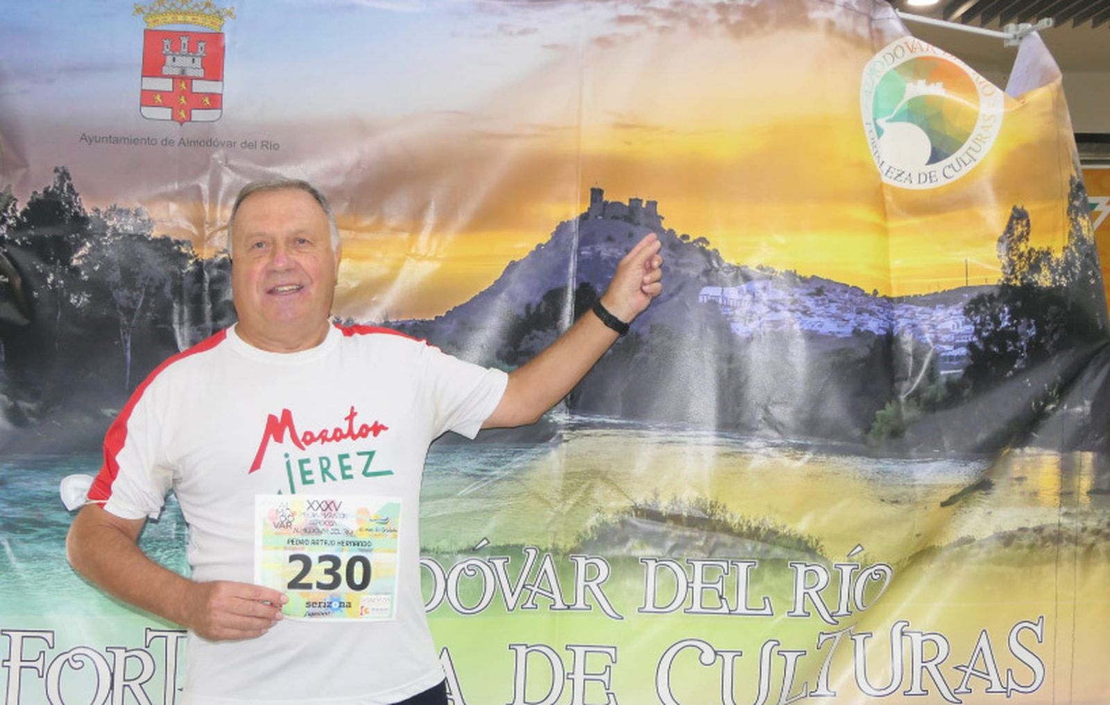 Pedro Artajo ha participado y terminado las 35 ediciones de la Media Maratón Córdoba-Almodóvar del Río