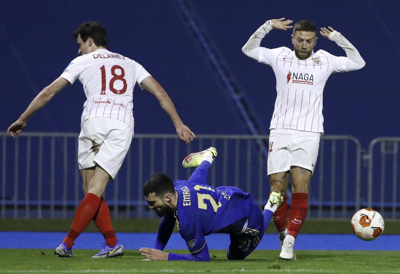 Las imágenes del Dinamo de Zagreb-Sevilla