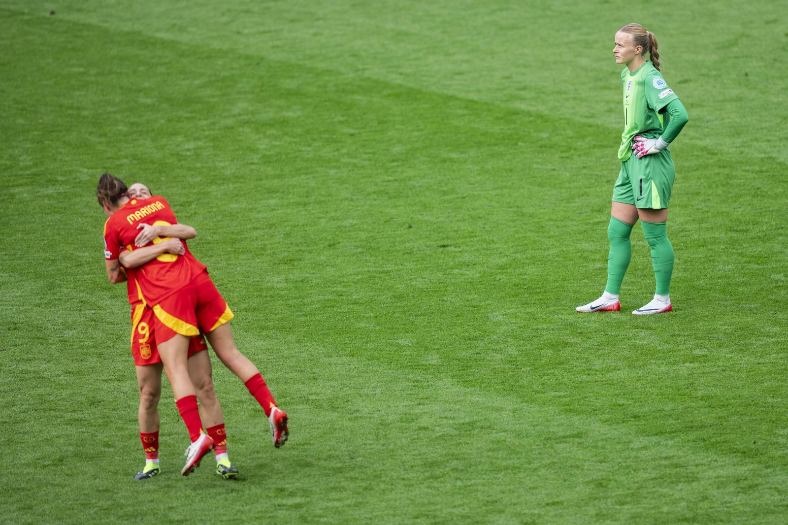 Las mejores imágenes de la final España - Inglaterra de la Eurocopa femenina