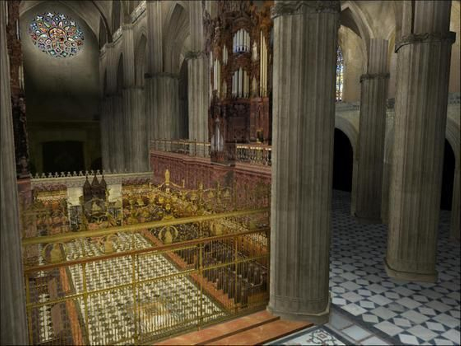 Coro y órgano de la Catedral de Sevilla.