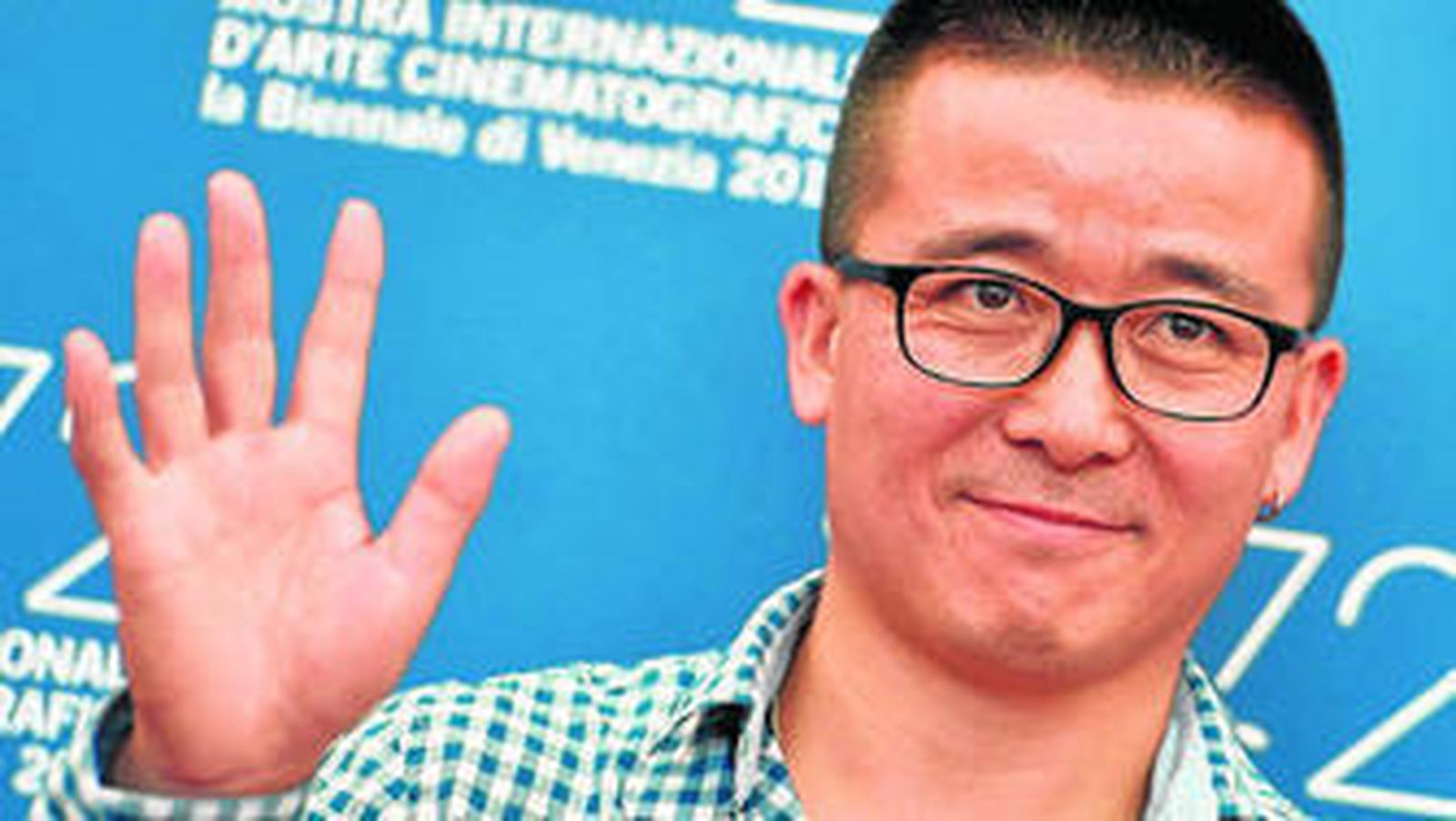 Zhao Liang durante el pase gráfico de su película.