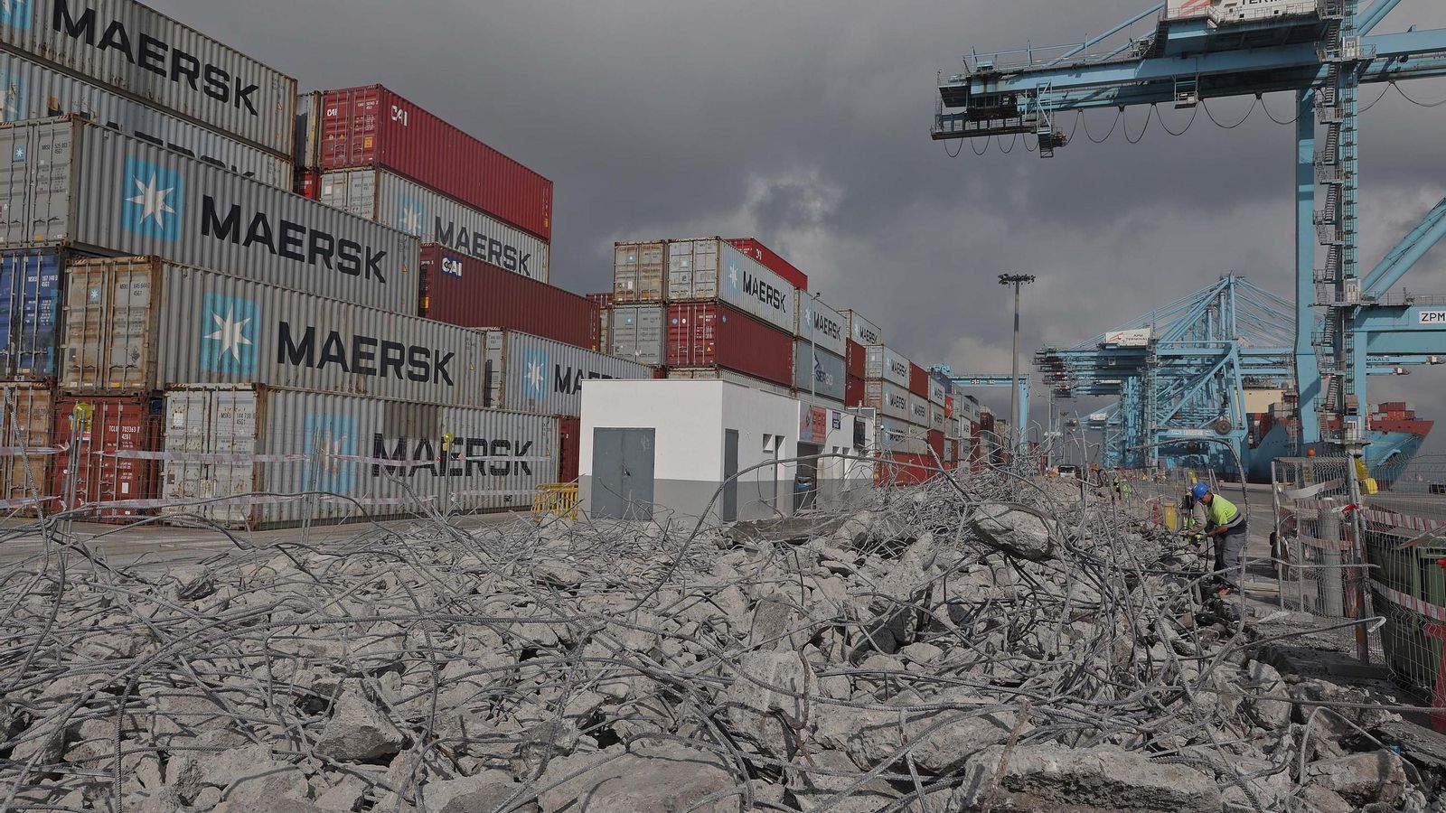 Una de las zonas en demolición de la terminal.