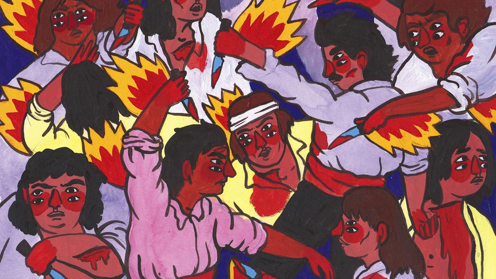 Otra ilustración del artista en el libro.