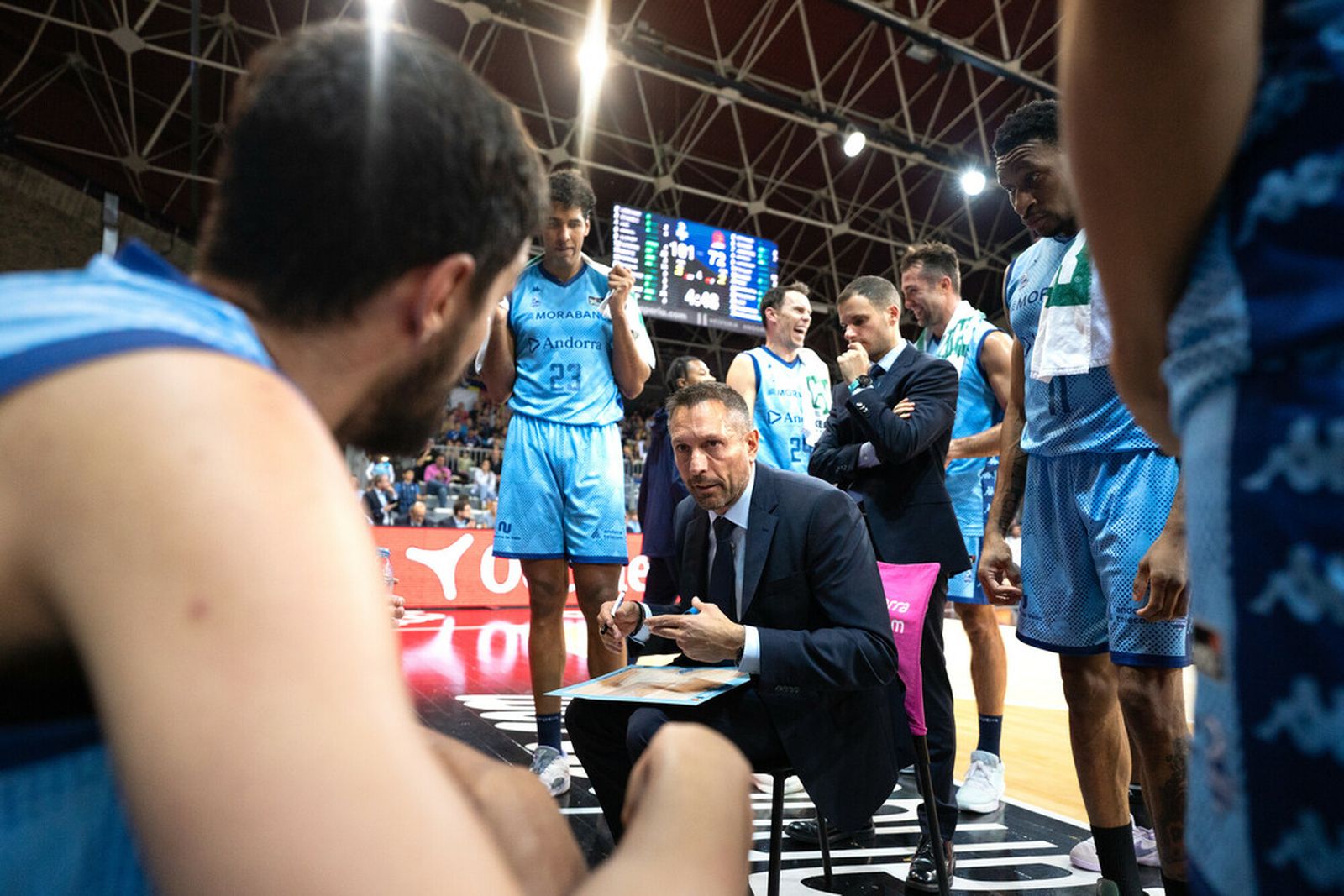 Lezkano, en un tiempo muerto.