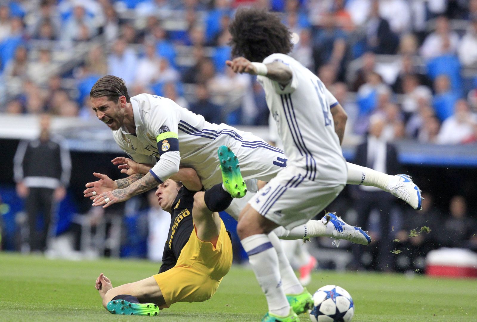 La ida de semifinales del Madrid-Atlético de 'Champions'