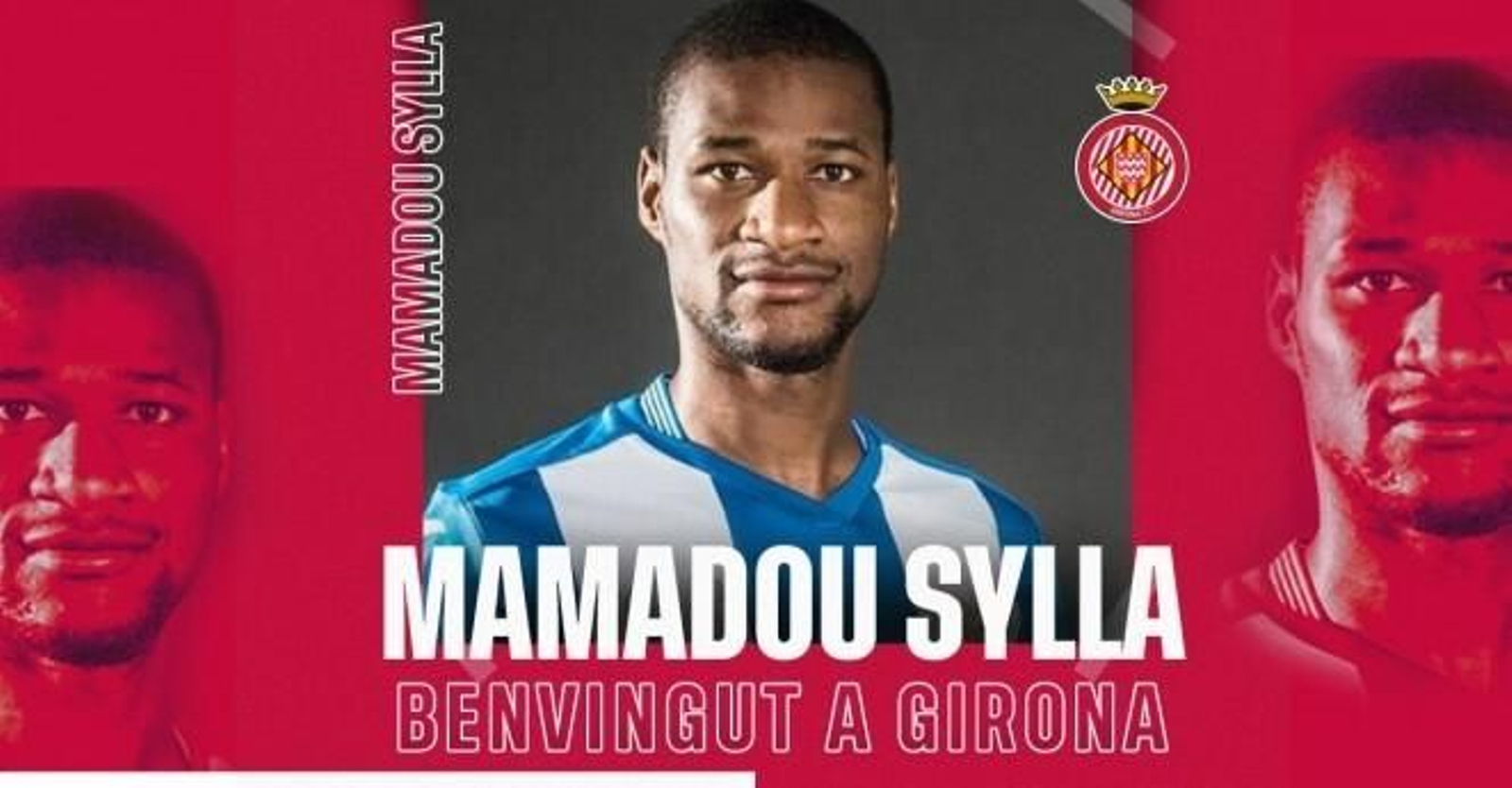 Creatividad del Girona para anunciar a Mamadou Sylla.