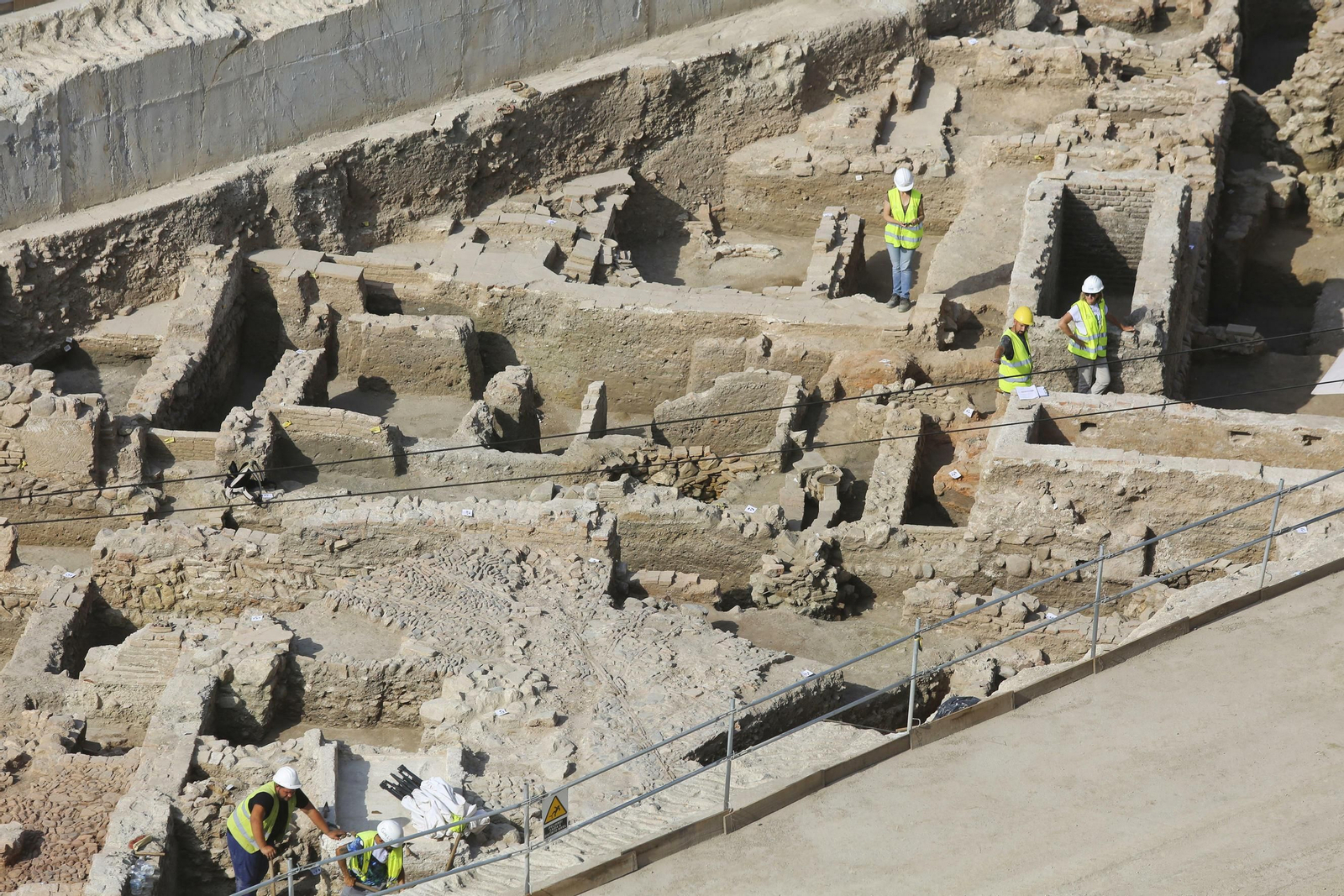 Las fotos de los restos arqueológicos en la obra del Metro de Málaga