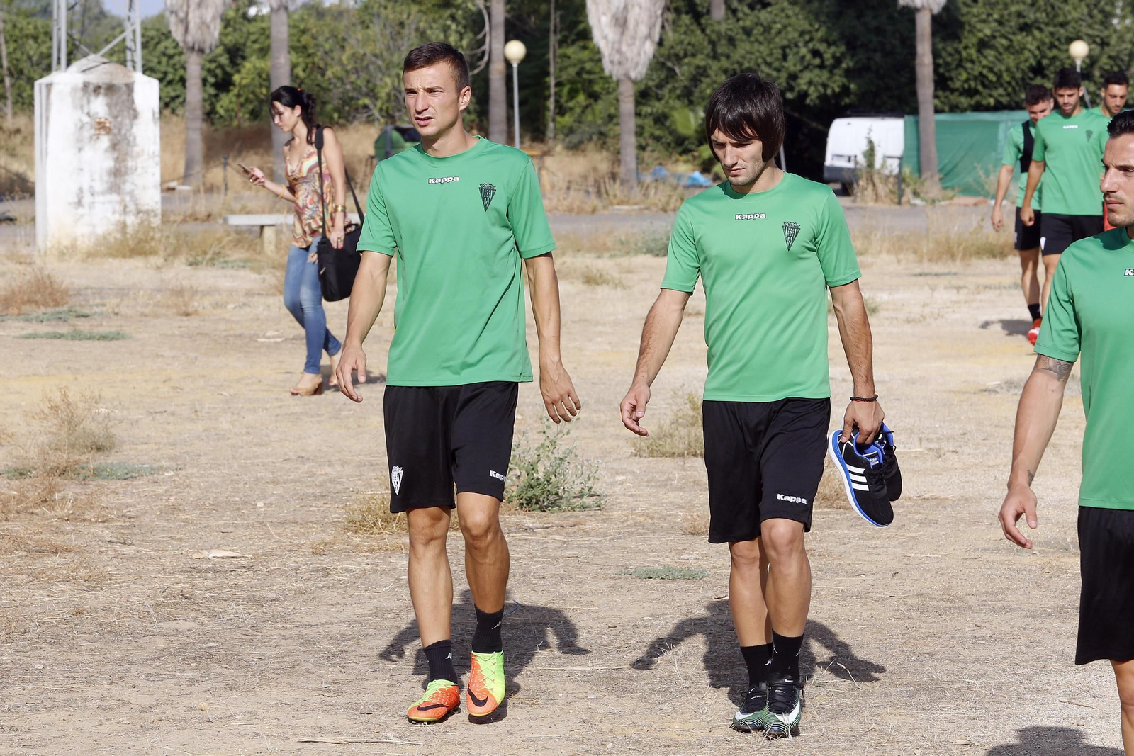 Jovanovic, a su llegada a la Ciudad Deportiva, acompañado por Markovic.