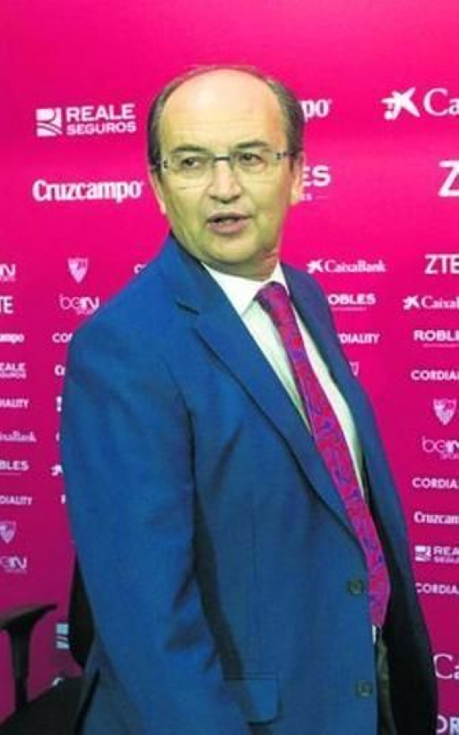 José Castro, en una de sus últimas comparecencias en la sala de prensa del Sánchez-Pizjuán.