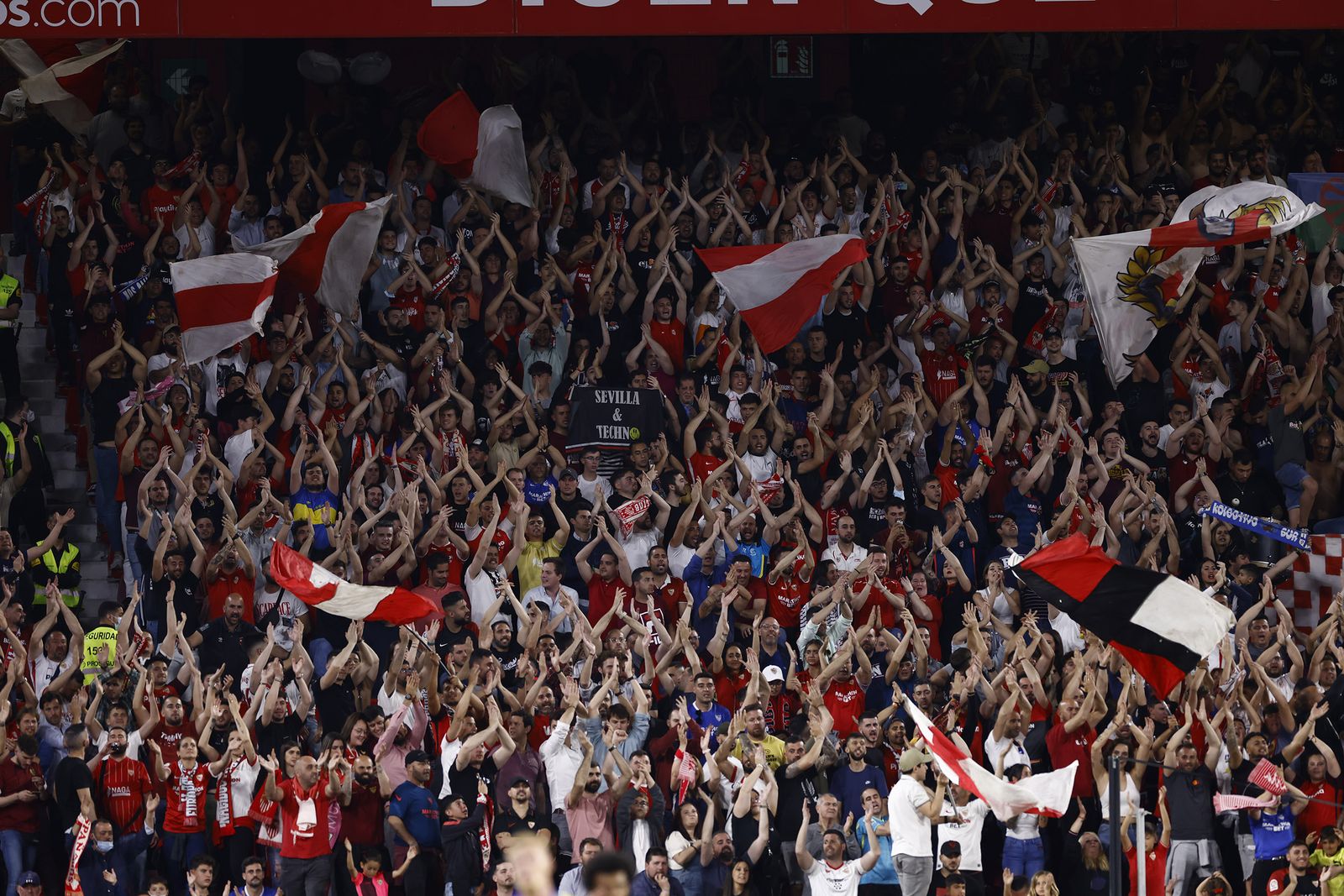 Grada del Ramón Sánchez-Pizjuán durante un partido del Sevilla FC
