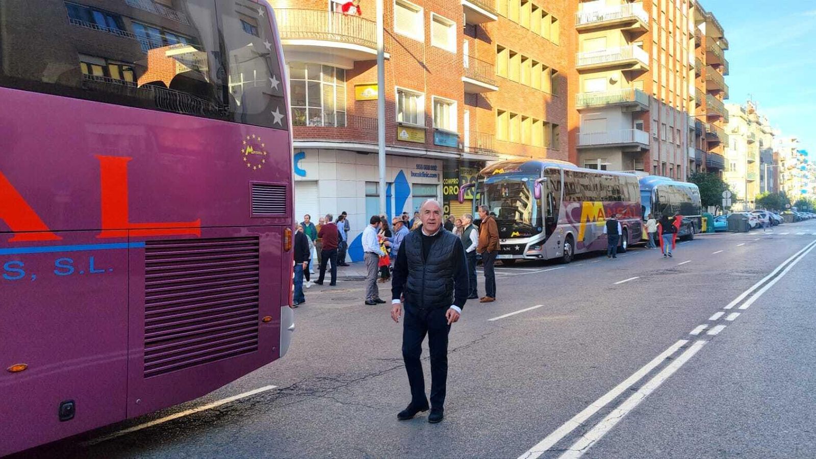 José Ignacio Landaluce en la avenida Fuerzas Armadas, este domingo.