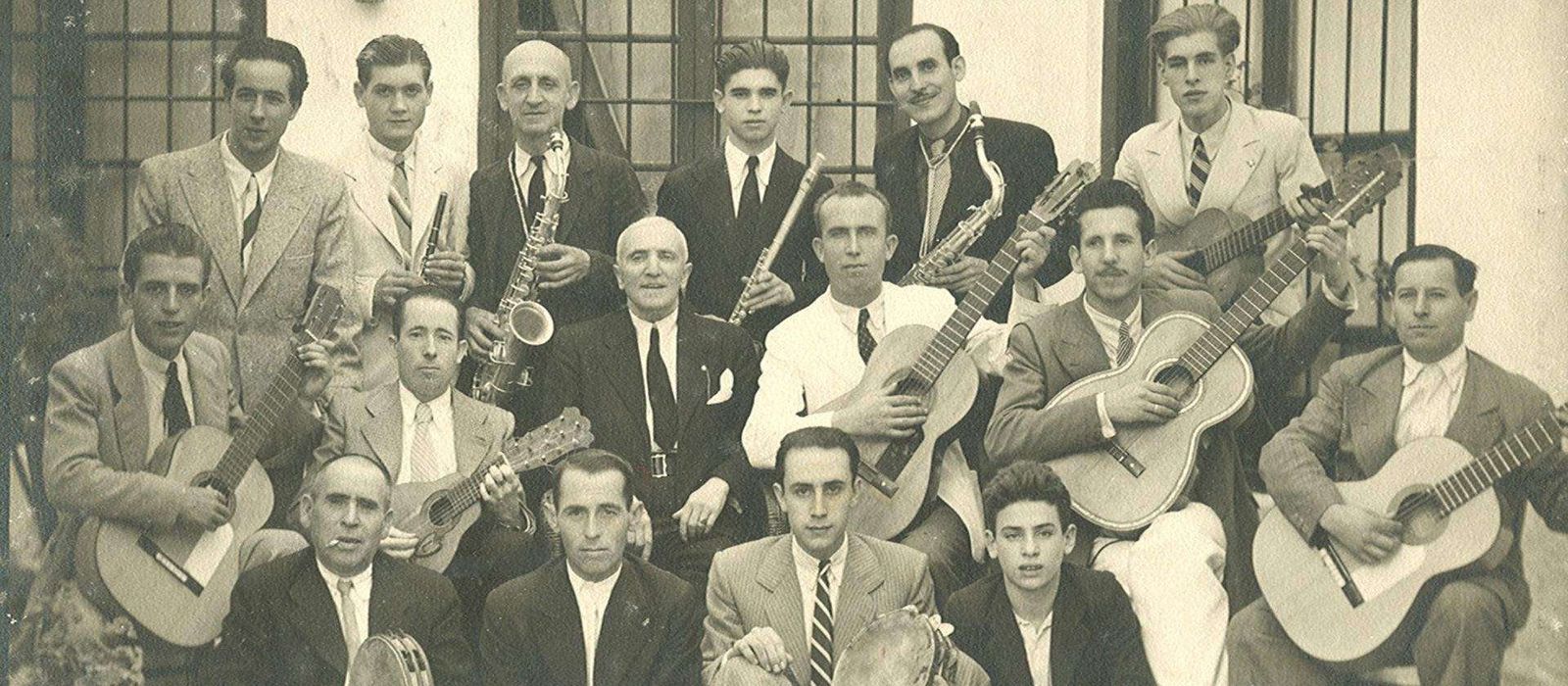 Una imagen histórica de los Auroros de Priego de Córdoba.