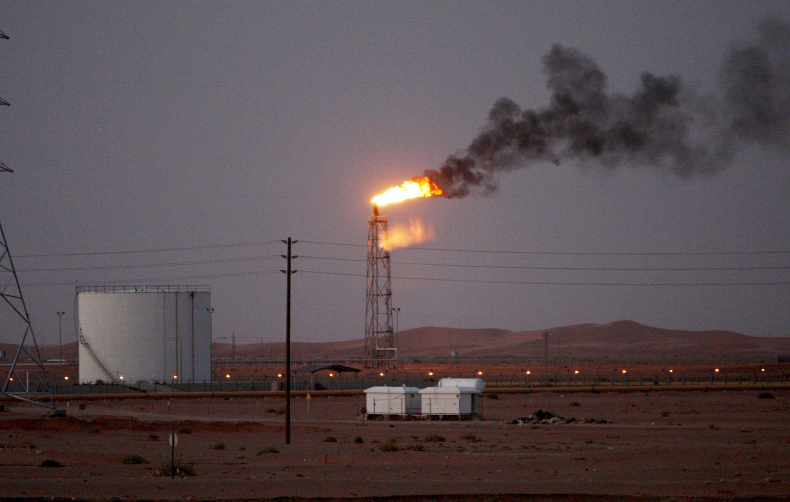 Pozo de gas propiedad de Aramco.