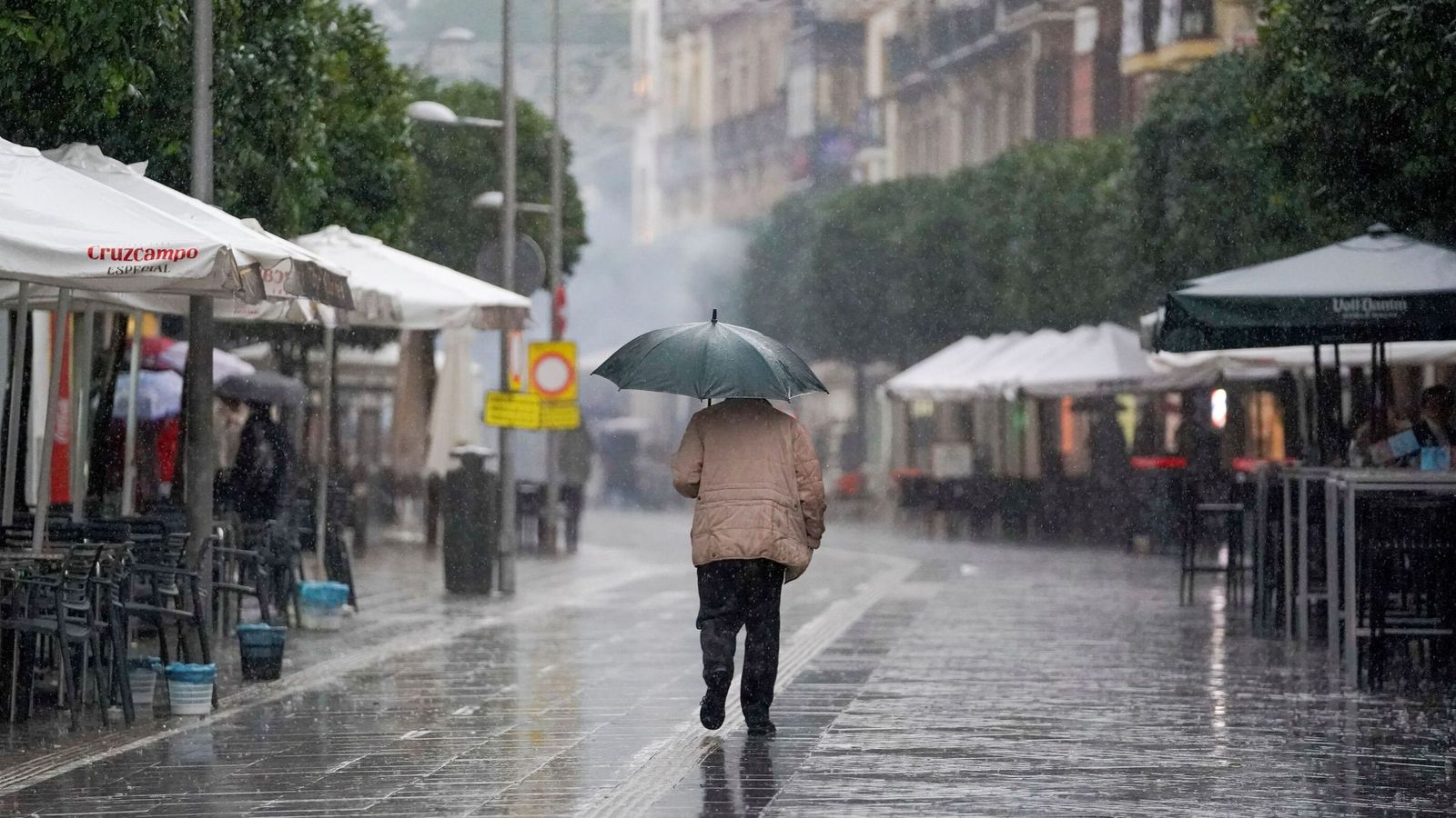 Un día de lluvia en Sevilla