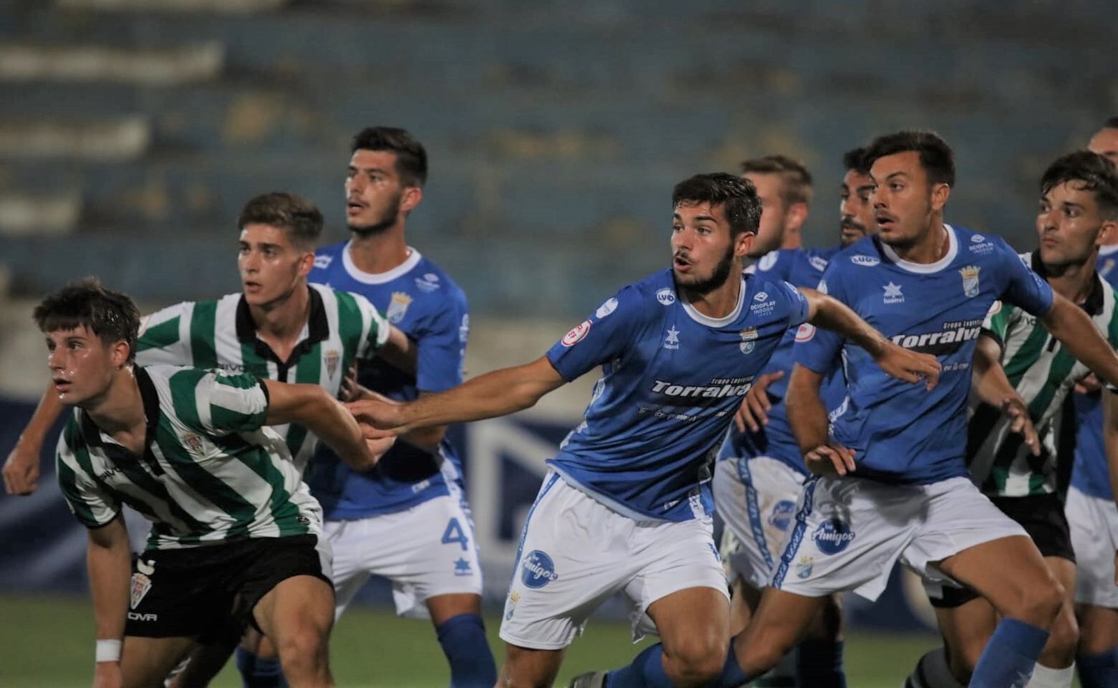 Un lance del duelo del Córdoba B ante el Xerez CD.