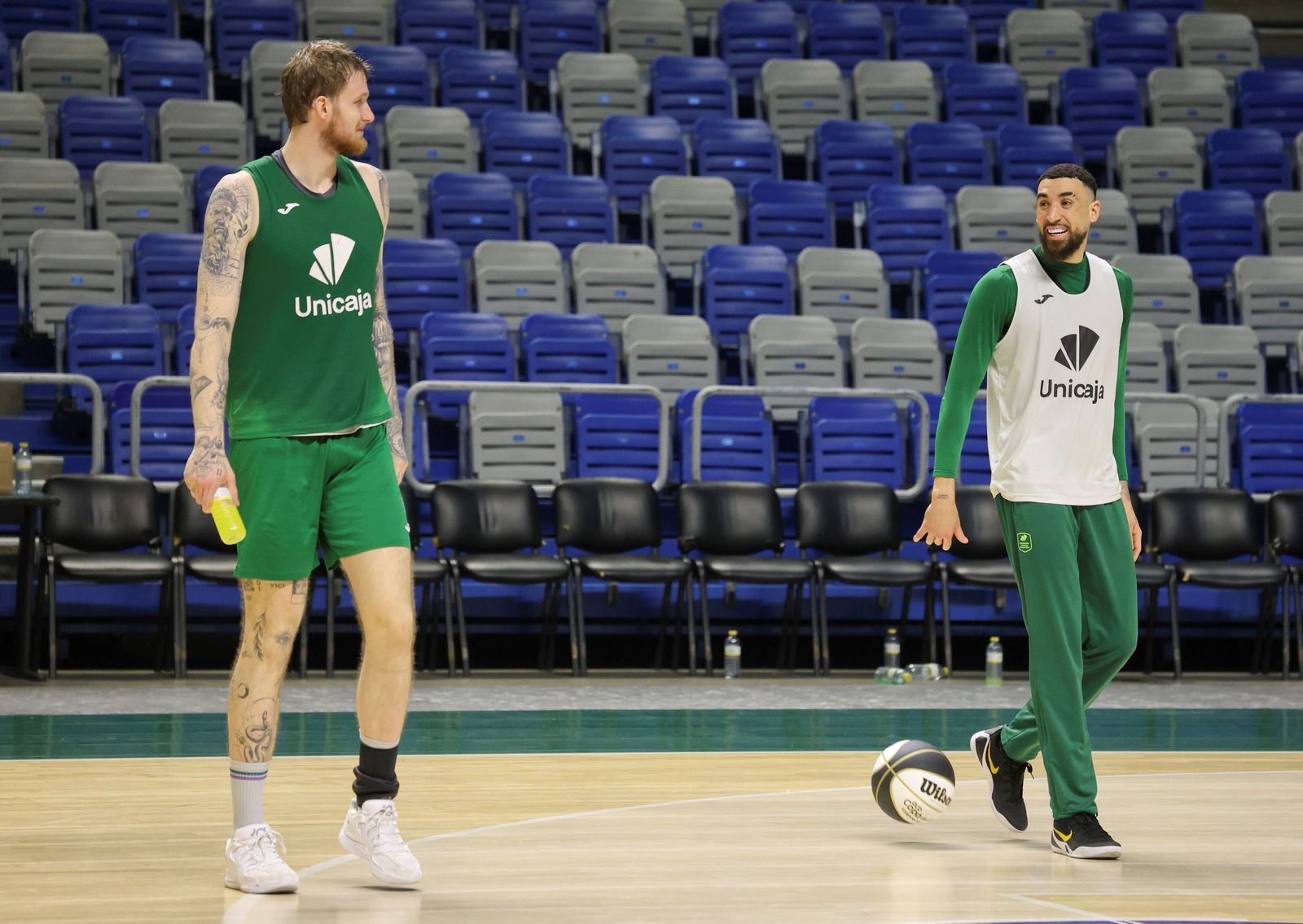Último entrenamiento en Málaga antes de viajar a la Copa
