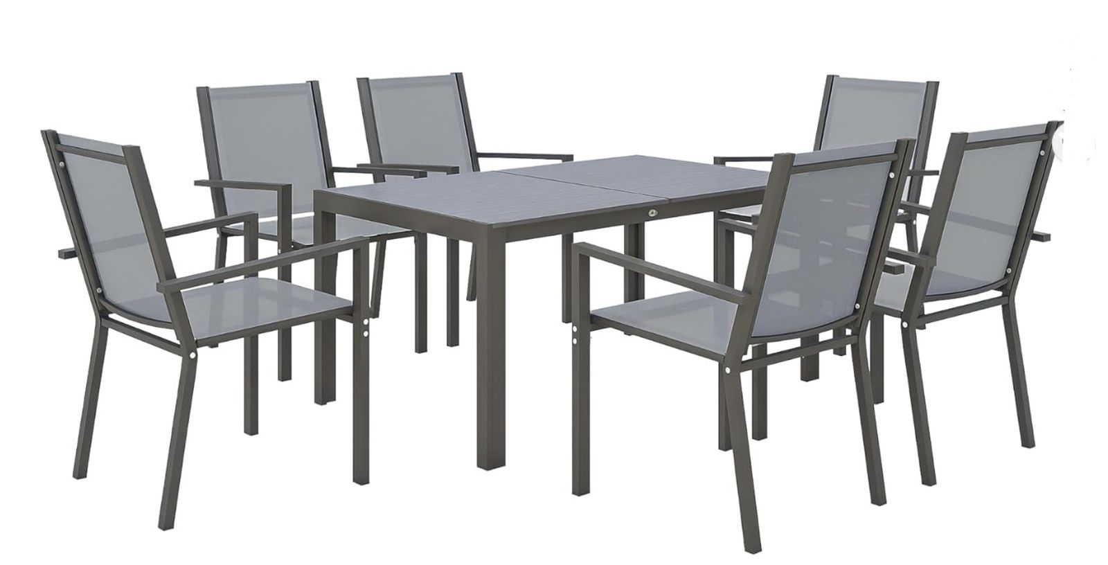 Outsunny conjunto de mesa y sillas de jardín