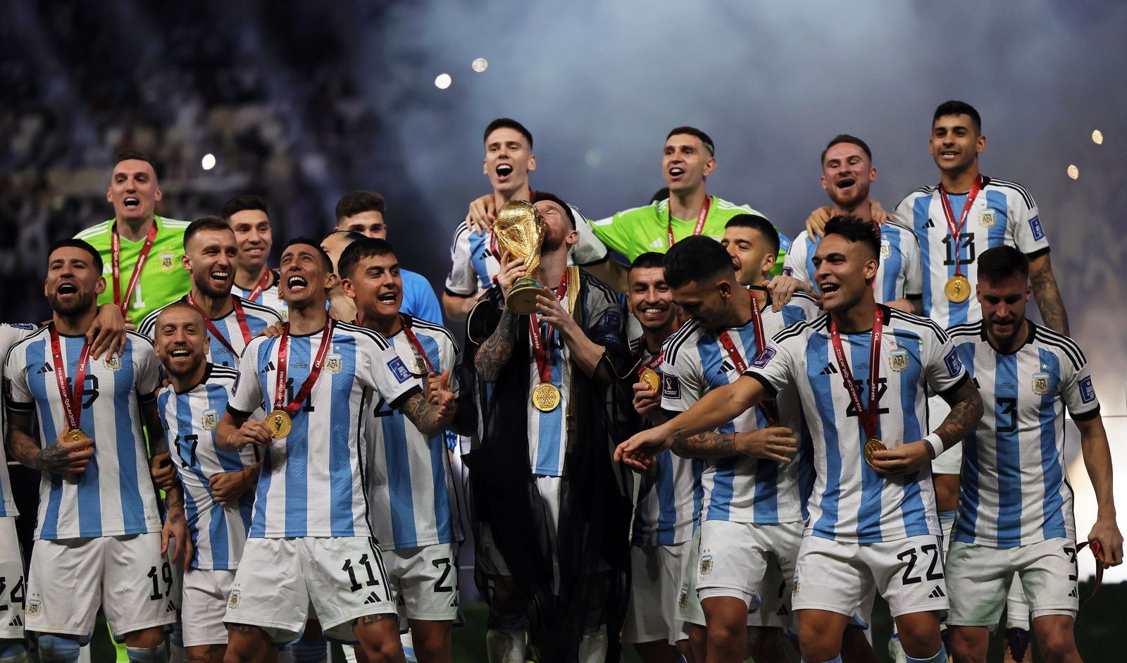Las fotos de Messi con la Copa del Mundo