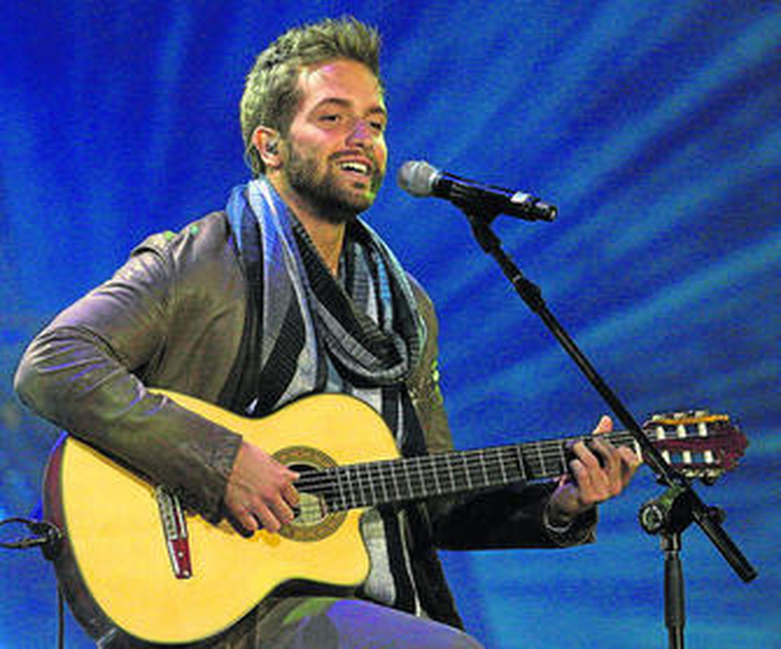 Pablo Alborán, en un momento de su actuación en Viña del Mar.