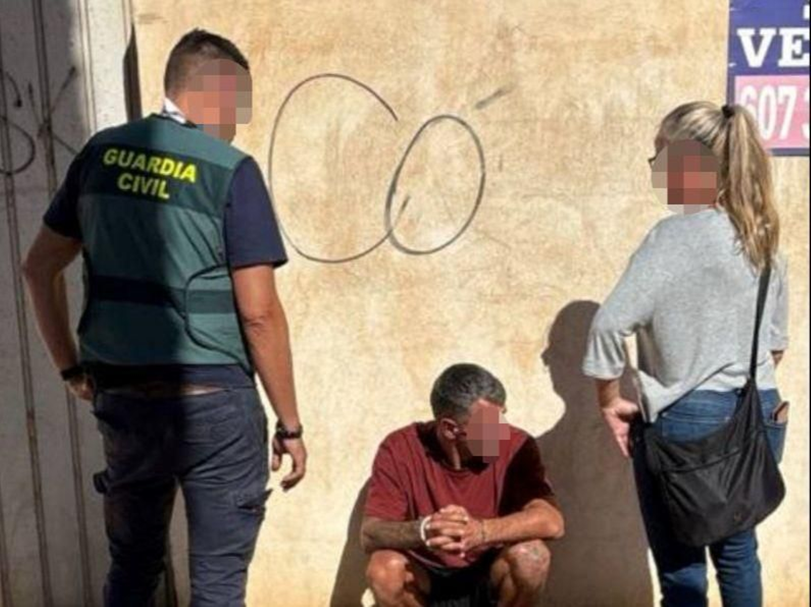 Uno de los detenidos por la Guardia Civil.