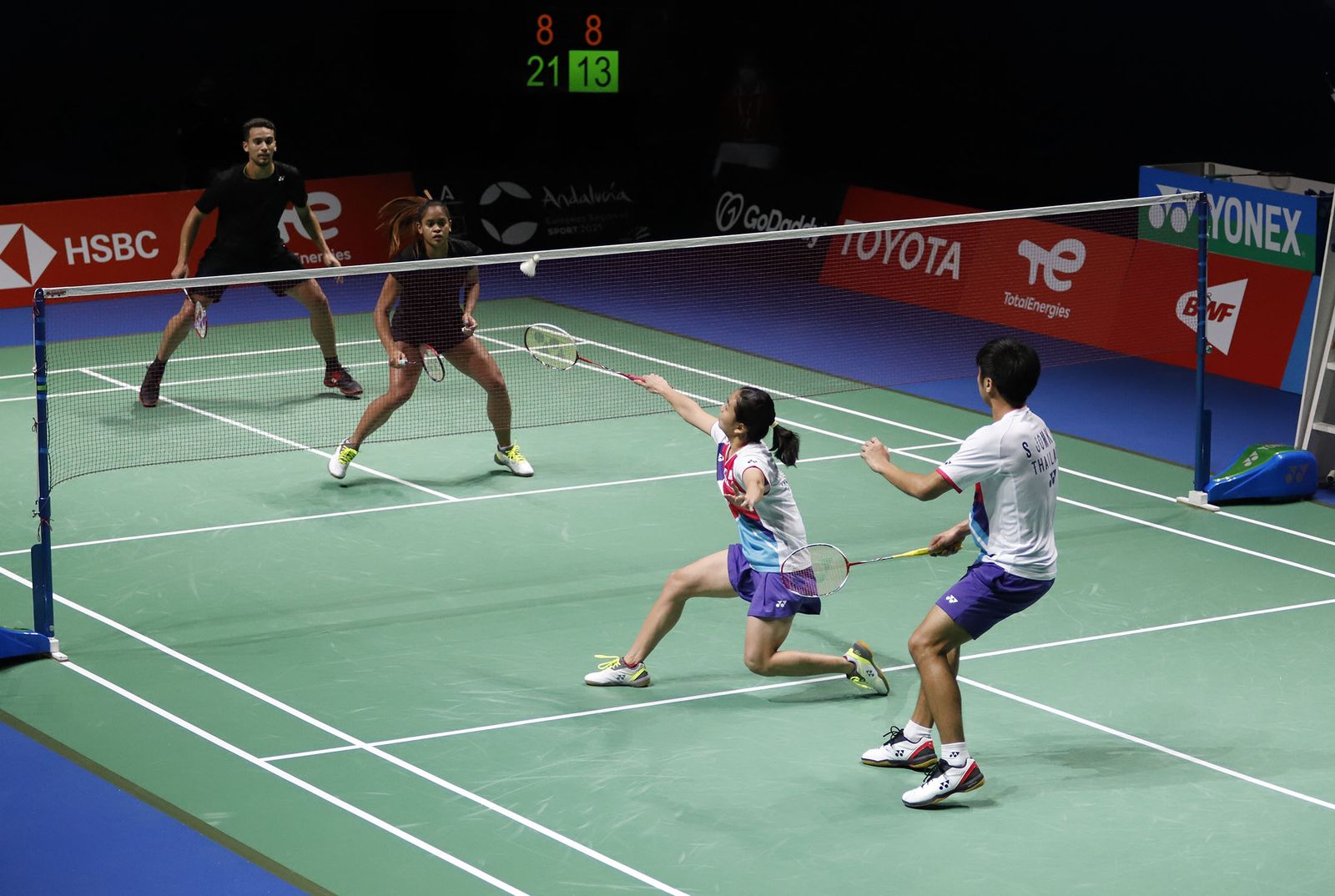 Las mejores imágenes de la jornada de bádminton del lunes en el Huelva 2021