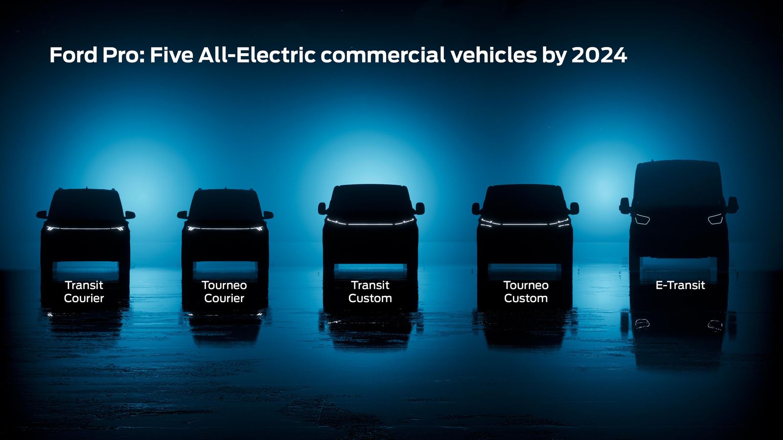 Dentro de la familia Ford Pro se situarán cinco eléctricos, el primero de ellos el E-Transit este mismo año. El resto, entre 2023 y 2024.