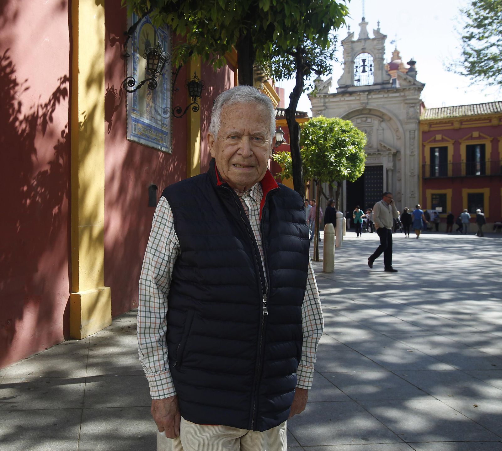 José Luis Garrido Bustamante en la plaza de San Lorenzo, en una imagen de 2017.