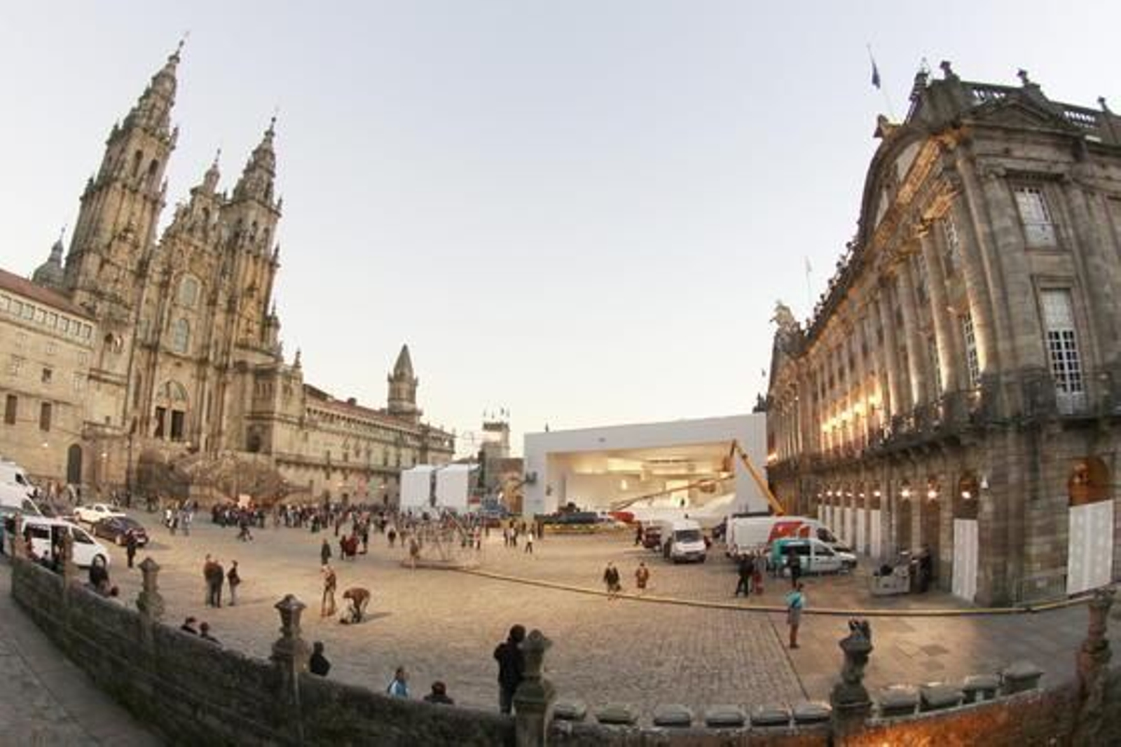 Santiago de Compostela ultima los preparativos.

Foto: EFE
