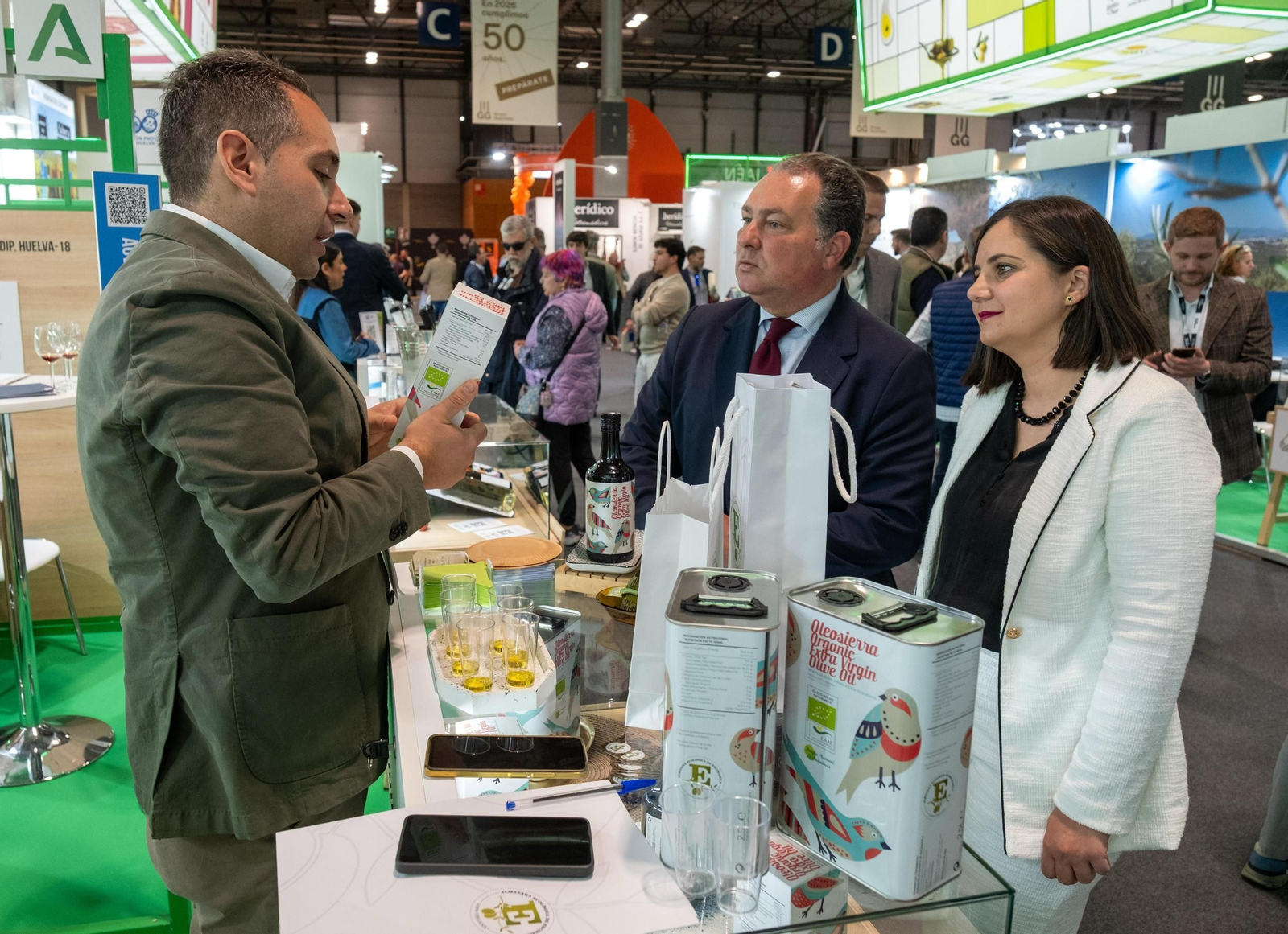 El presidente de la Diputación de Huelva, David Toscano, en el Salón Gourmet de Madrid.
