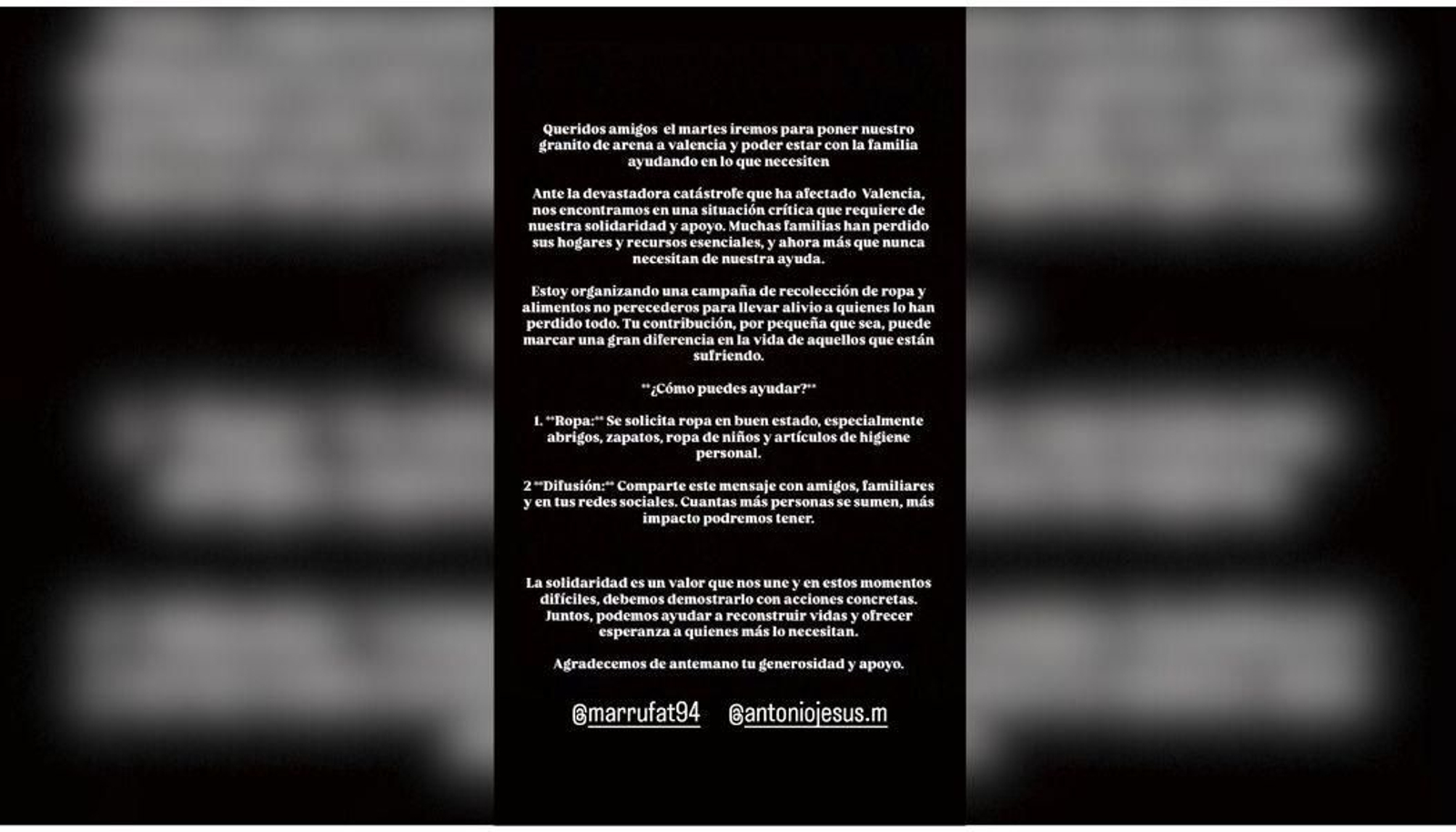 El mensaje de la pareja en redes sociales