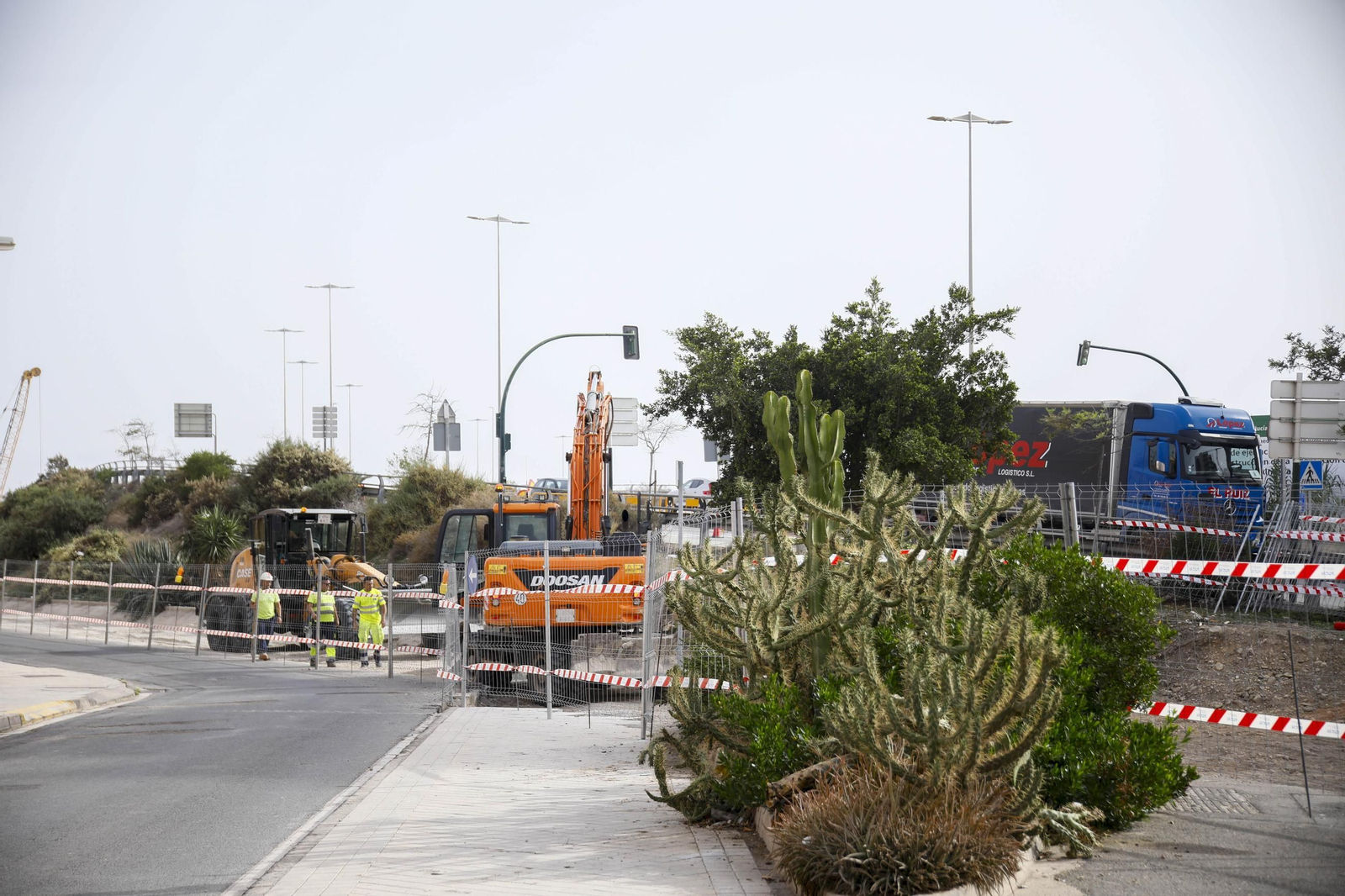Las imágenes de las obras del puente de la autovía de Almería