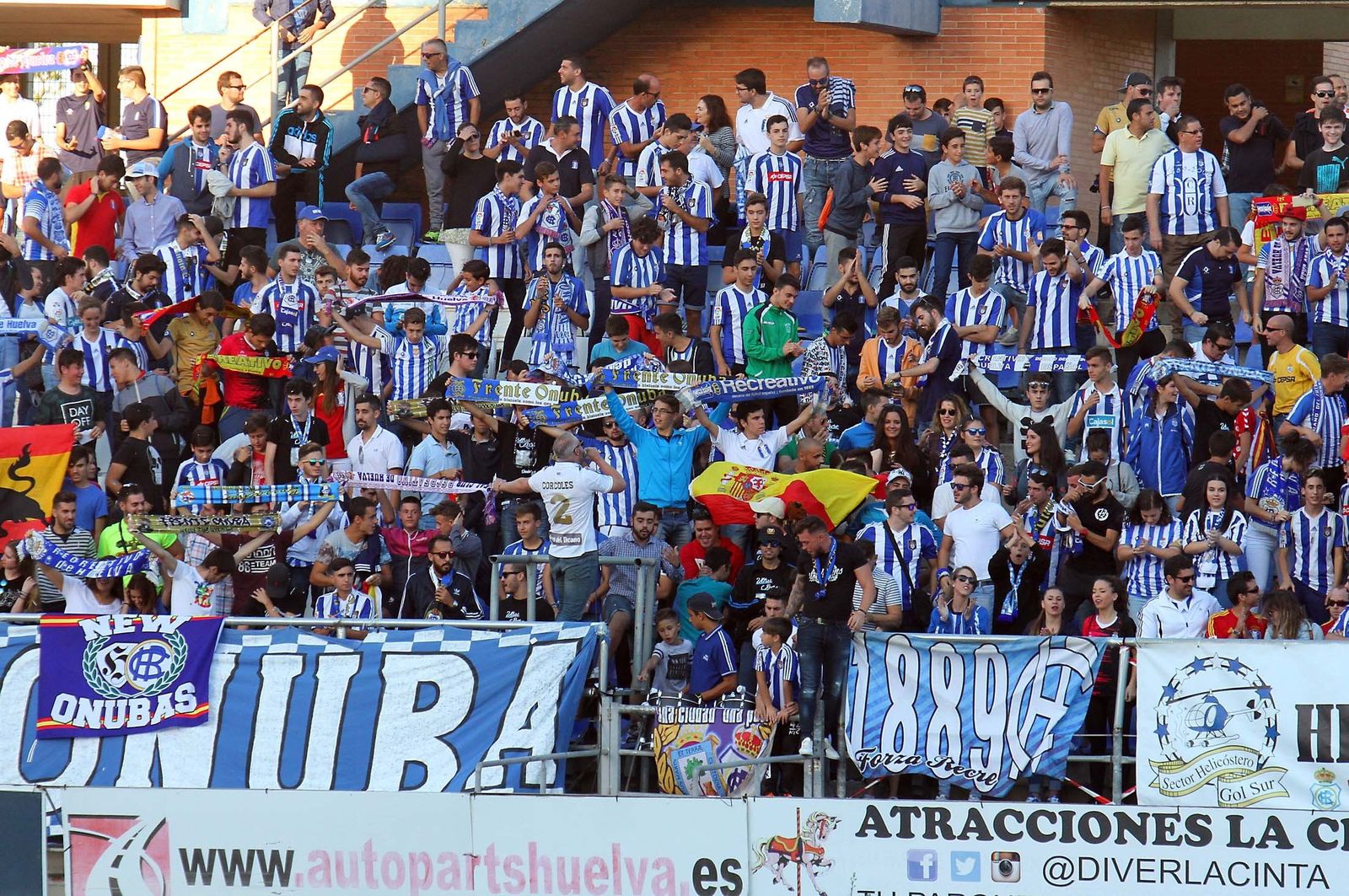 La grada de animación del Nuevo Colombino vuelve a ser clave.