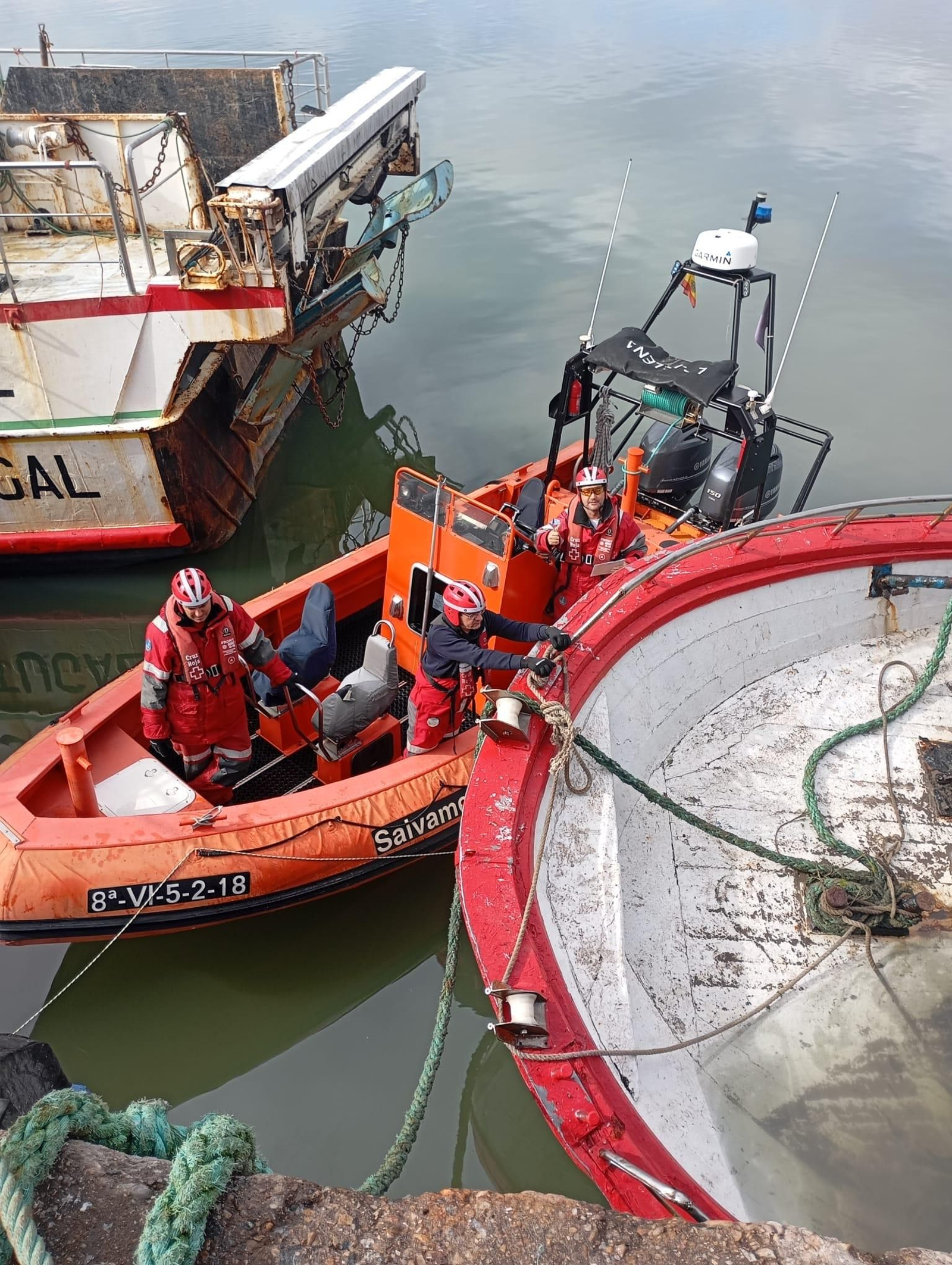 El barco hundido este domingo en Isla Cristina. El barco hundido este domingo en Isla Cristina.