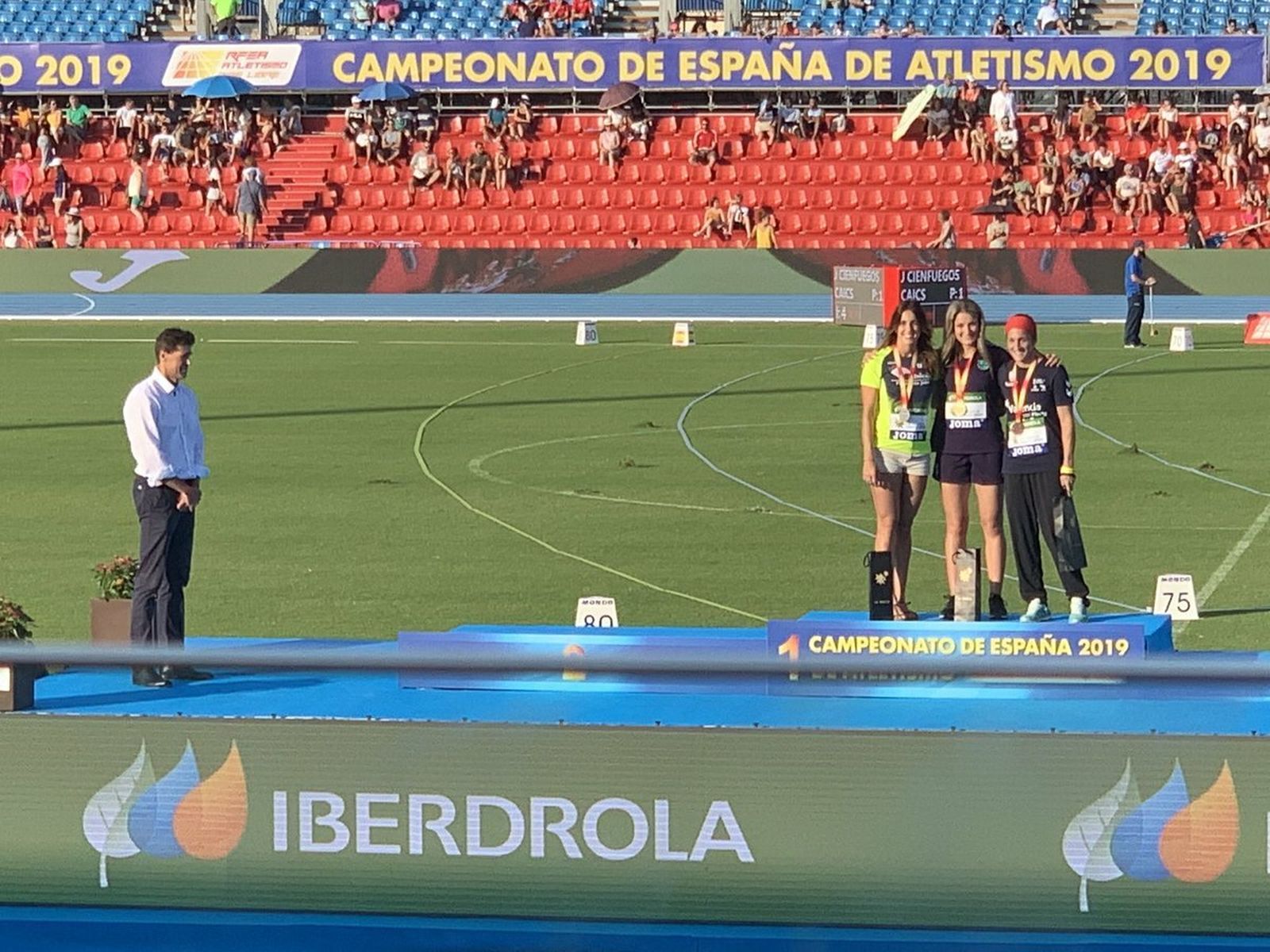 Mercedes Chilla, un año más en el podio del Campeonato de España absoluto.