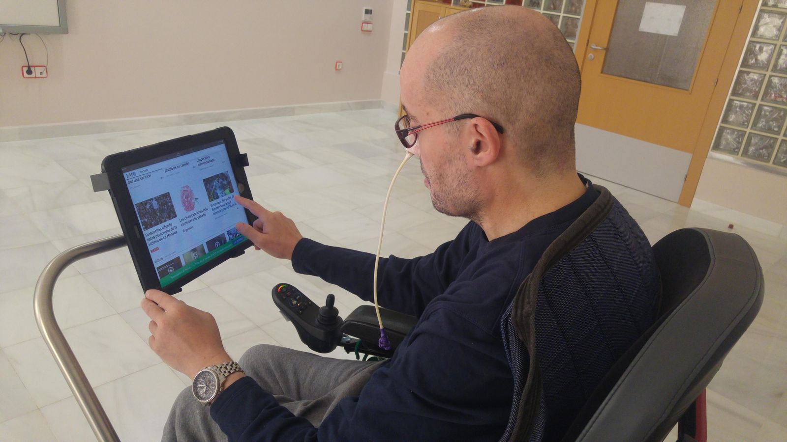 Una de las personas que se ha beneficiado del nuevo recurso.