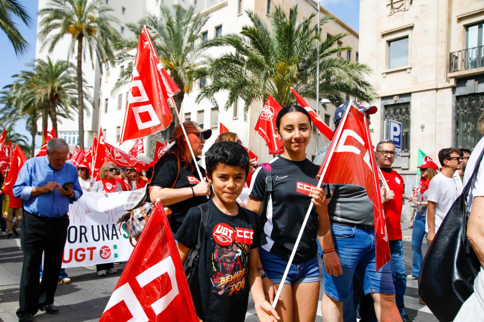 Las imágenes de la manifestaciones del 1 mayo en Almería, Día del Trabajador