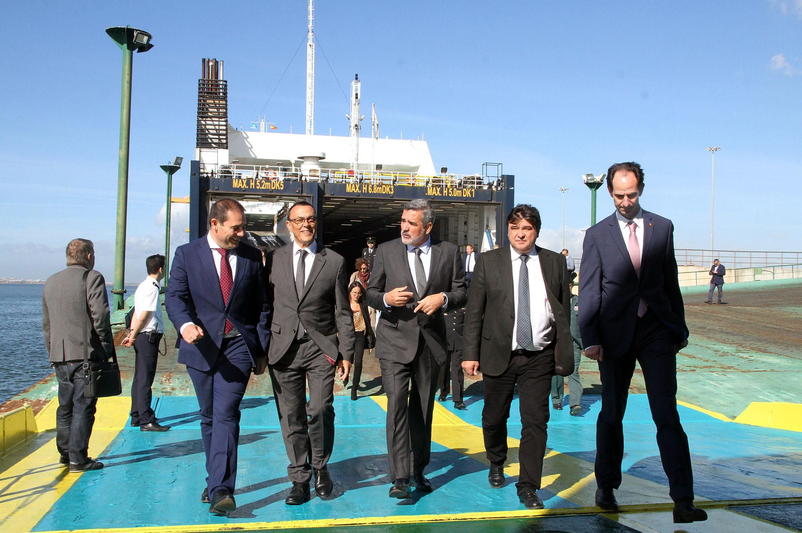 Balearia,  Fred Olsen y el Puerto de Huelva presentan la nueva línea entre Huelva y Canarias, en imágenes