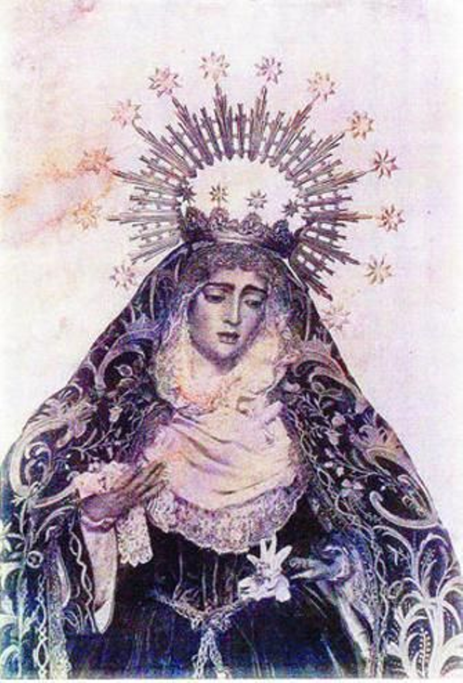 La Virgen en 1906, tres años antes del incendio.