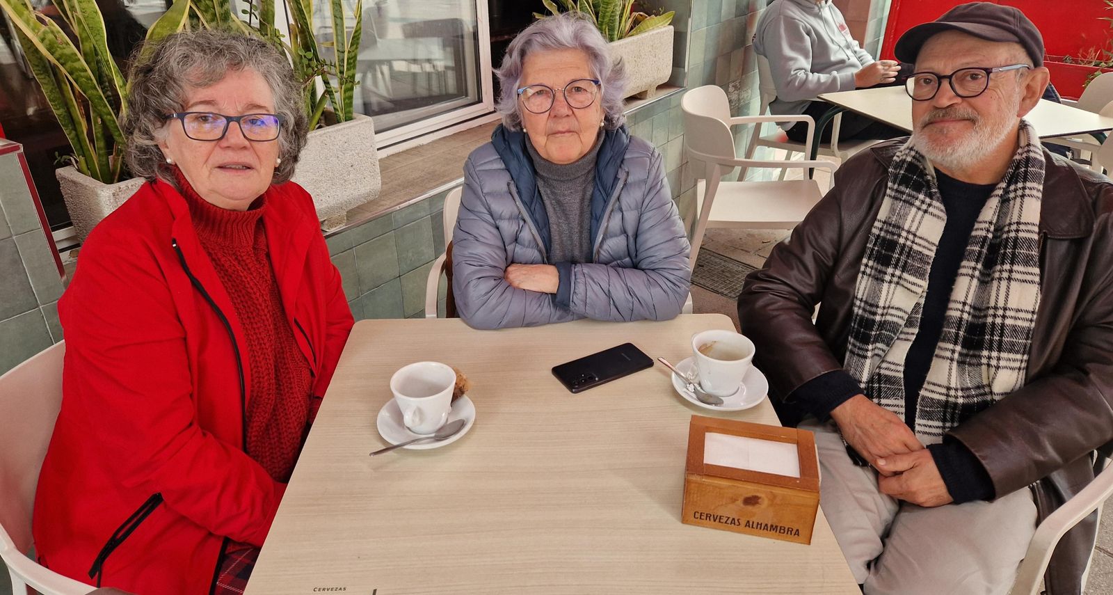 Manuela Rojas, Maria Eugenia Ferrara y Juan José Fernández 'Jota'.
