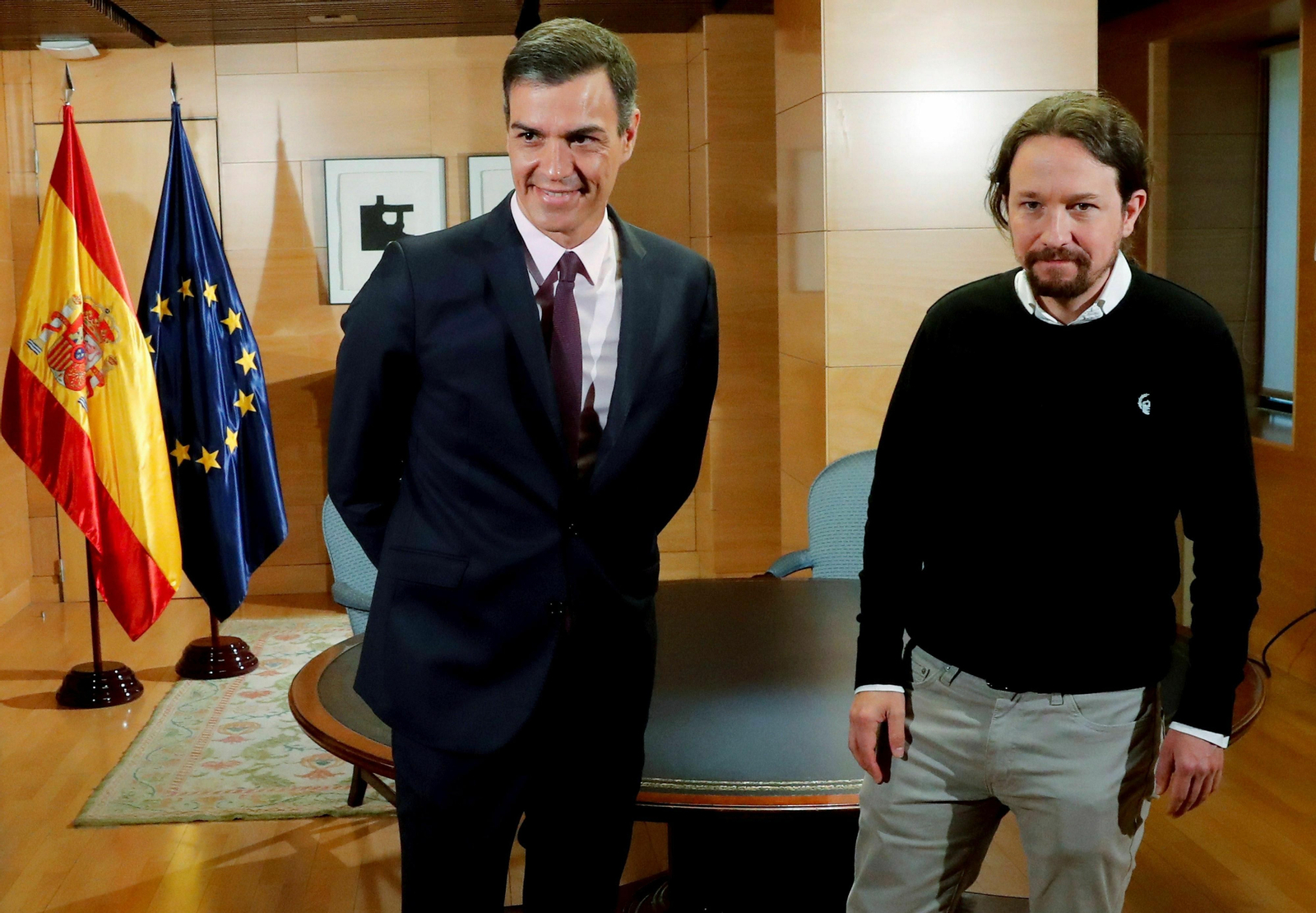 Pedro Sánchez y Pablo Iglesias, en la ronda de contactos de junio. Pedro Sánchez y Pablo Iglesias, en la ronda de contactos de junio.