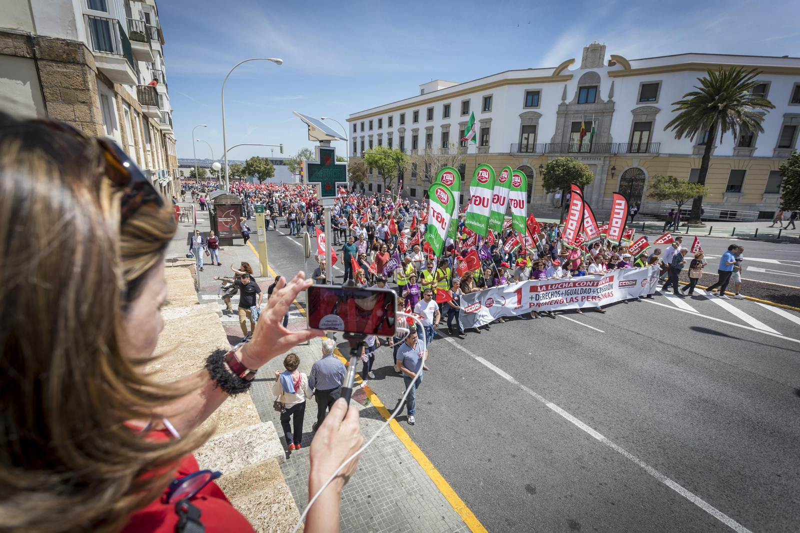 Manifestación de UGT y CCOO