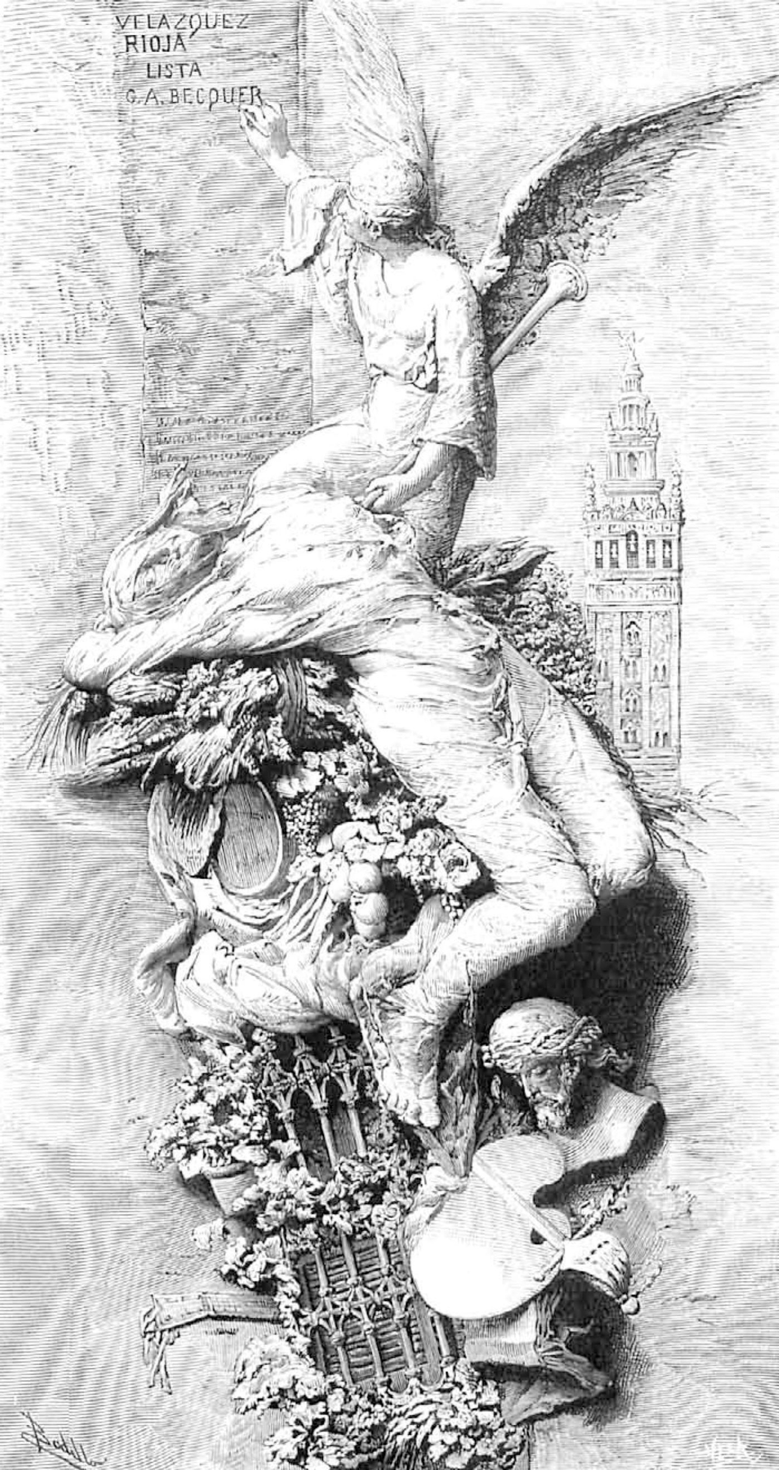 La 'Alegoría de Sevilla'.