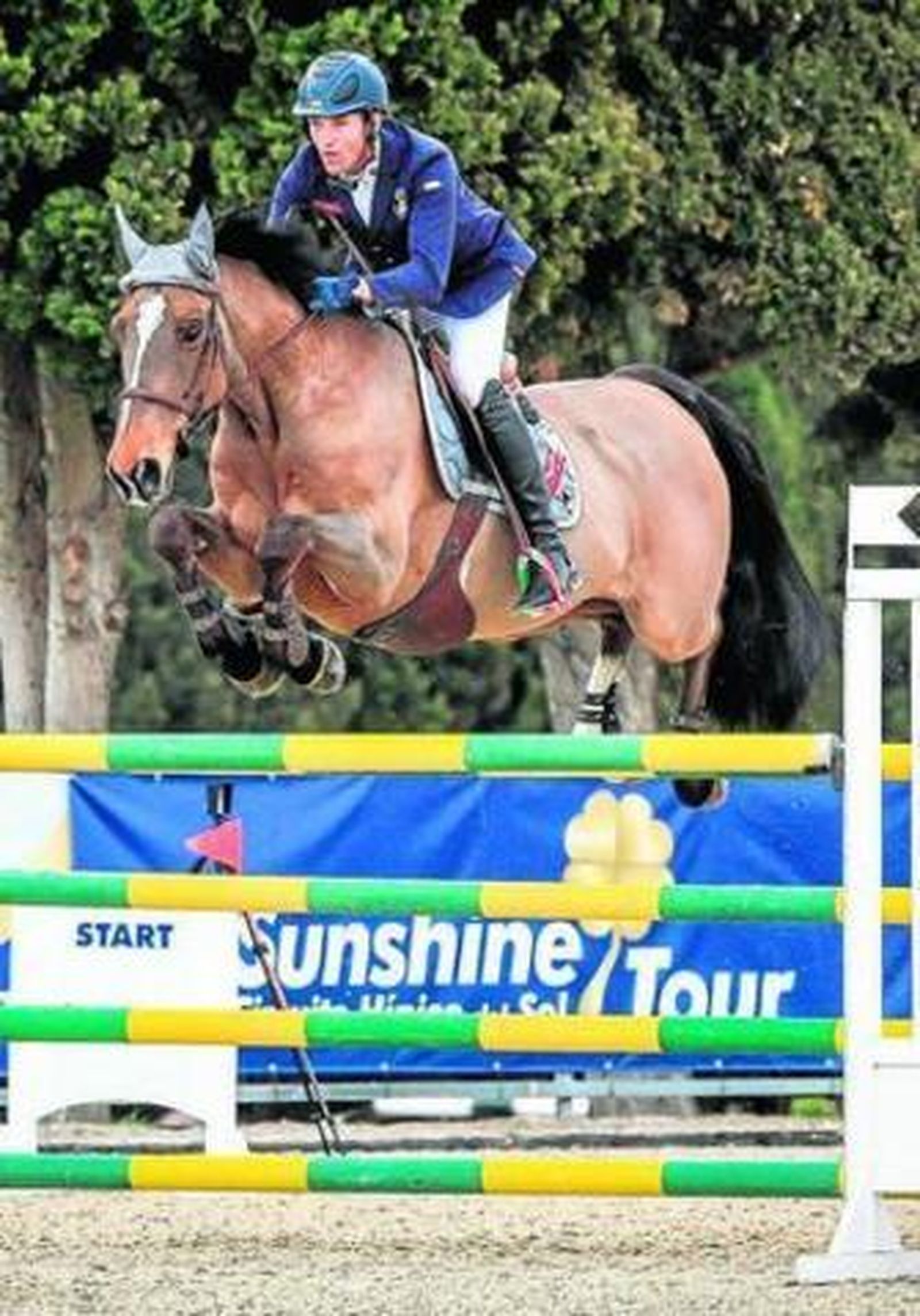 El italiano Moneta, en plena acción en la competición vejeriega.