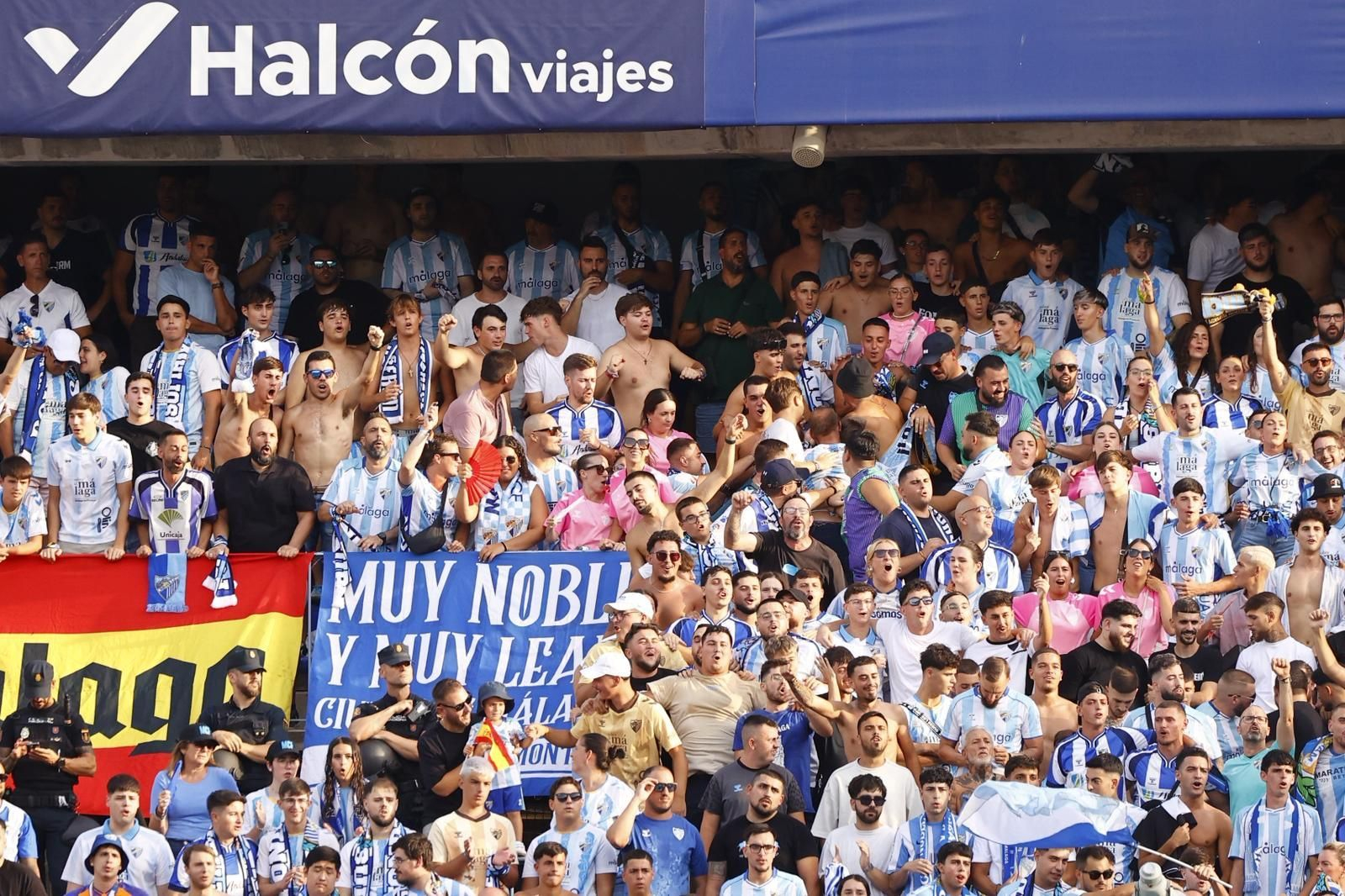 Imagen de las gradas de La Rosaleda en el Málaga CF-Eibar