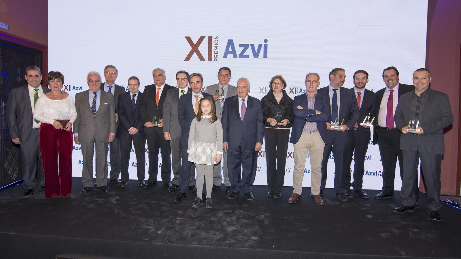 Los galardonados en la undécima edición de los premios Azvi.