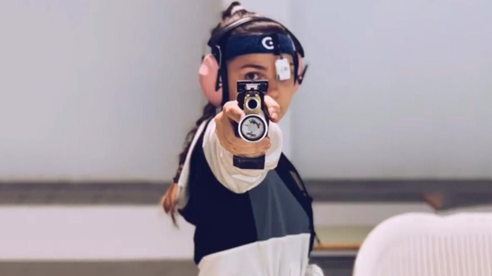 Carla Caballero, en plena acción.