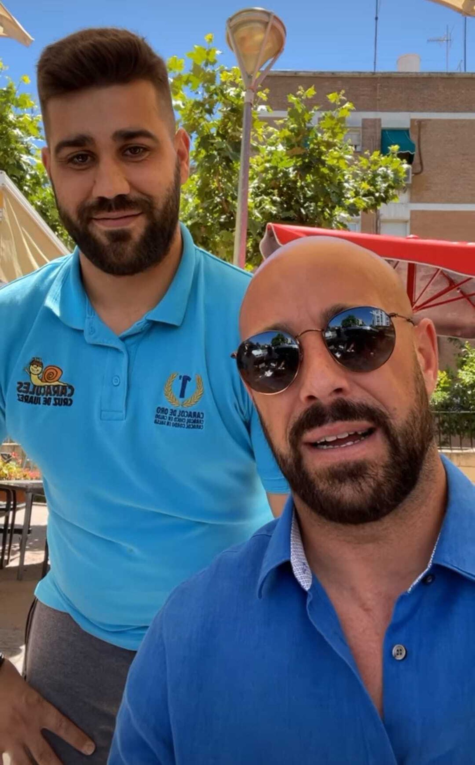 Pepe Reina, durante su visita al puesto de Cruz de Juárez